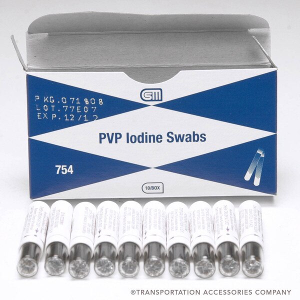 10004 Iodine Swabs (10/Box)