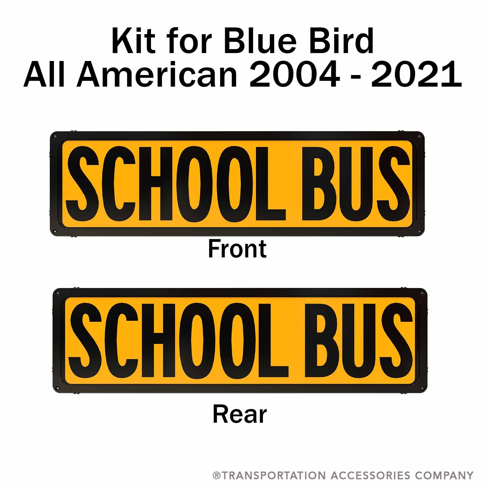 101968 First Light Illuminated School Bus Sign Kit for Blue Bird All American 2004-2021