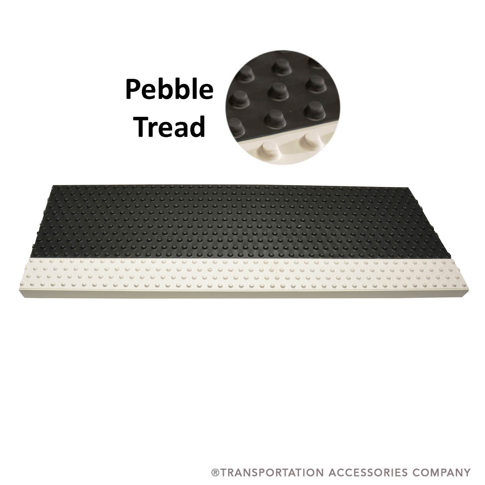 104429PB Pebble Surface Thomas C2 Middle Step Tread W/Poly Back