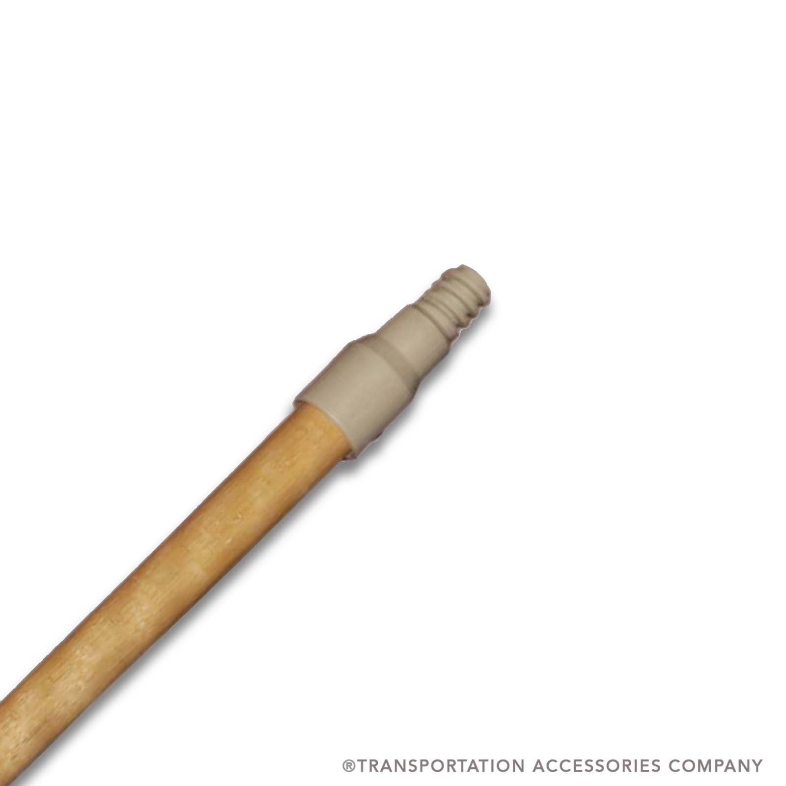 114HPT Wood Broom Handle w/Plastic Threads (48")