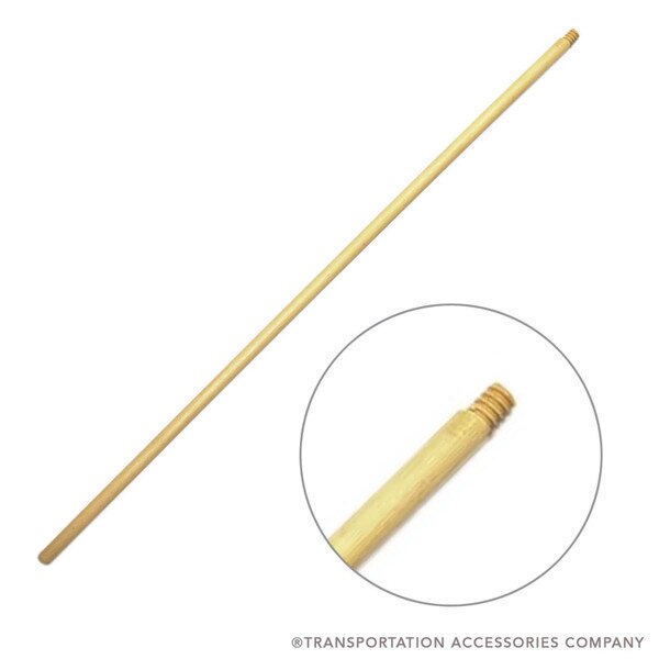 114H Wood Broom Handle w/Cut Threads (48") TAC Bus Parts