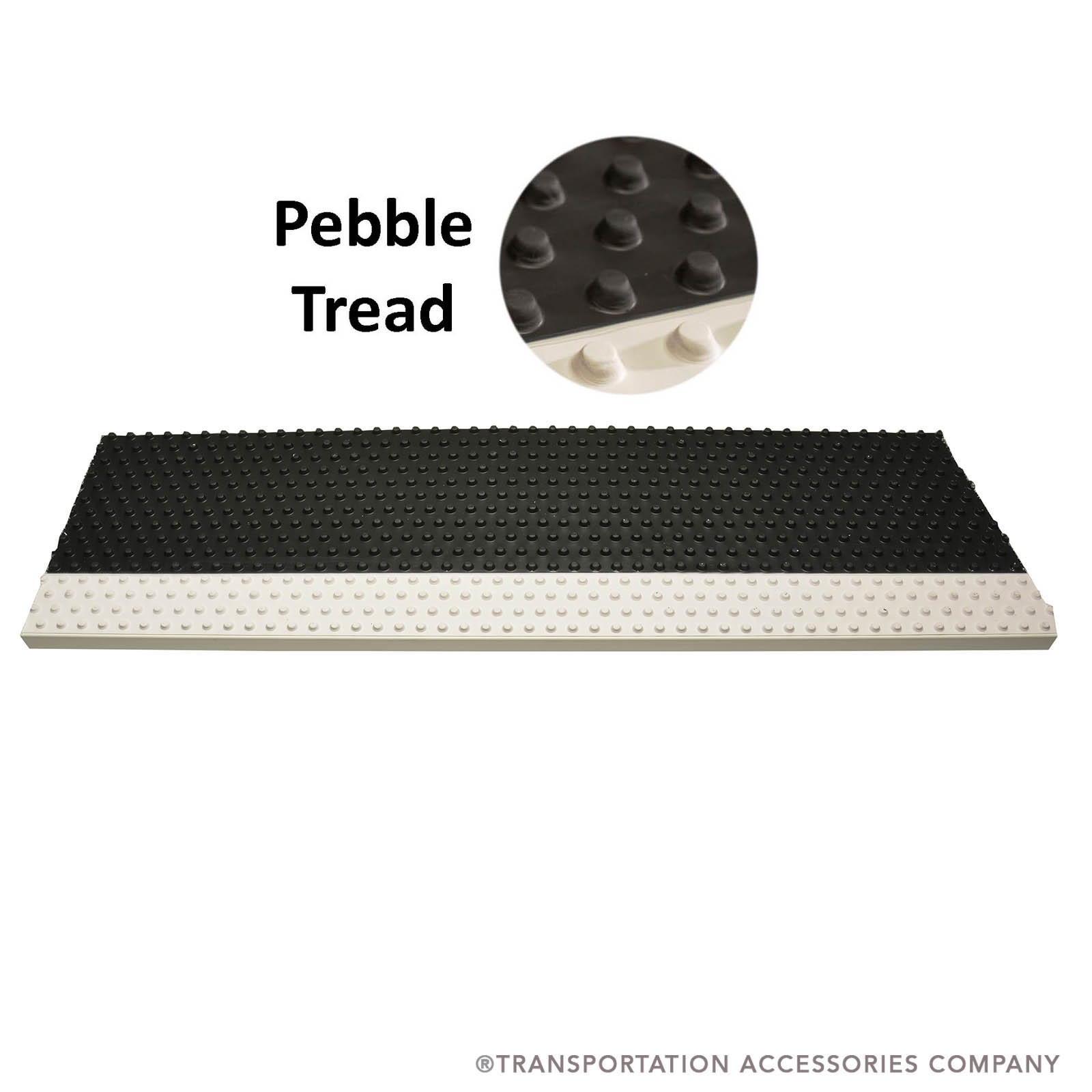 150600PB Pebble Surface Thomas C2 Bottom Step Tread W/Poly Back