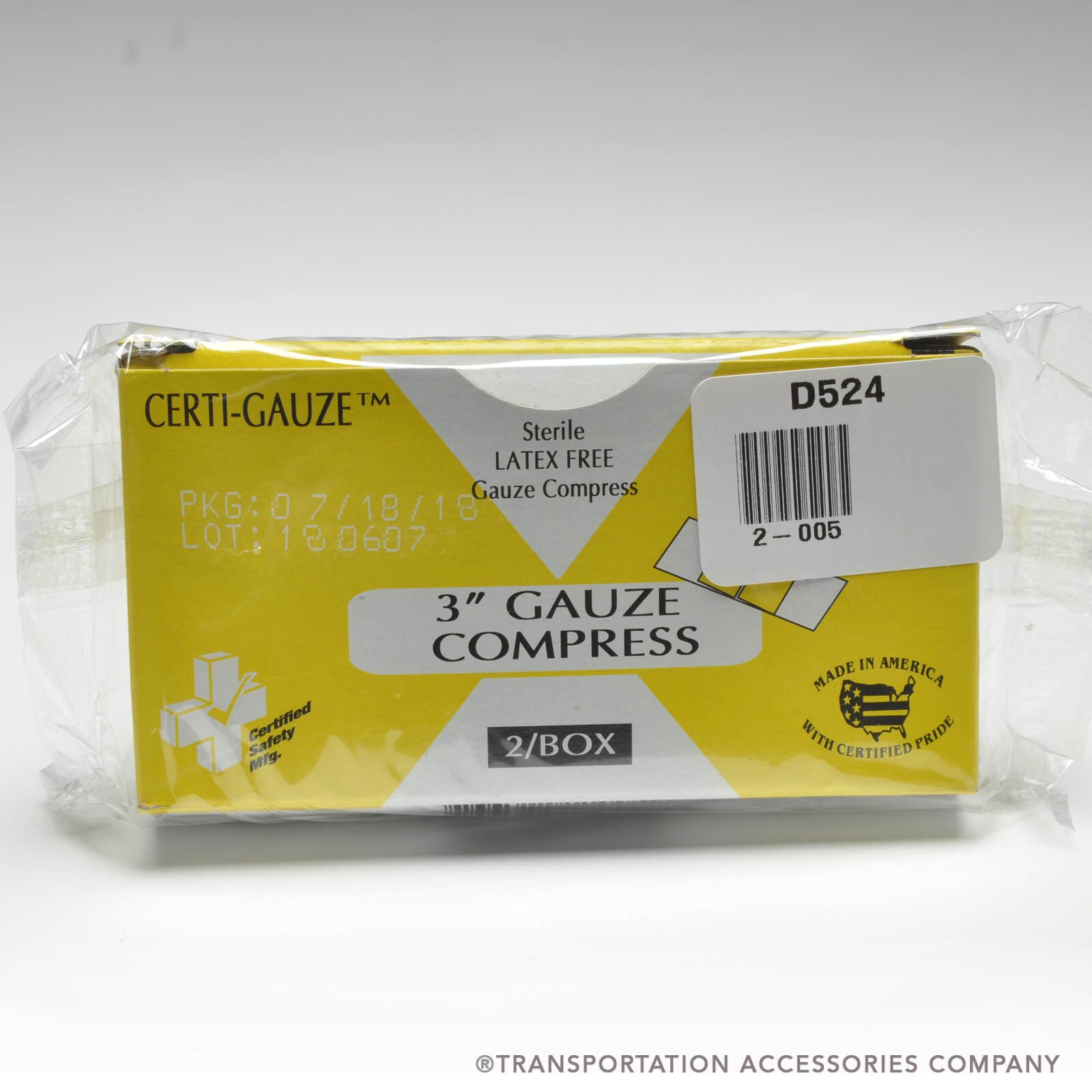 2-005 3" Bandage Compress (2/Box)