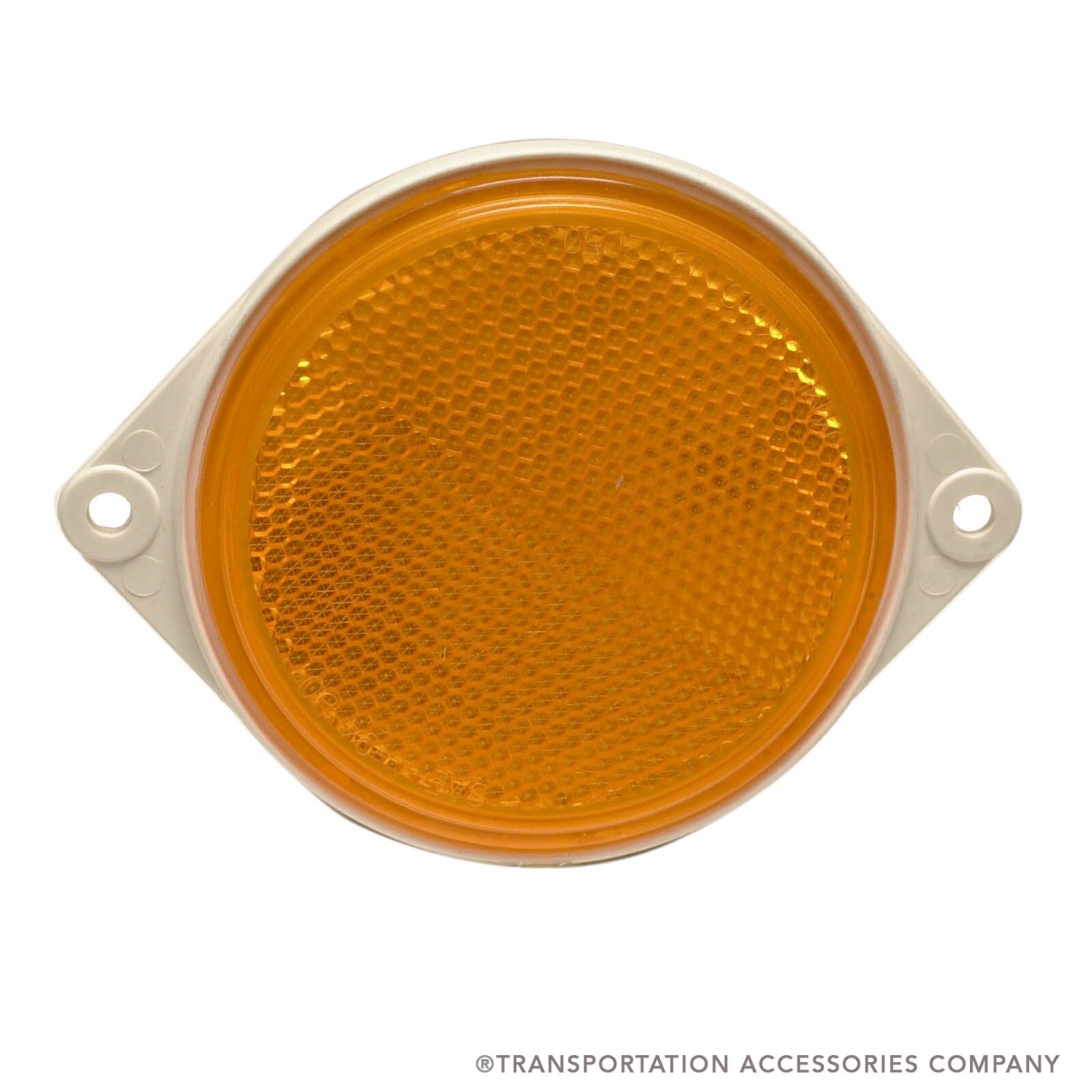 334A 3" Amber 2 Hole Plastic Reflector
