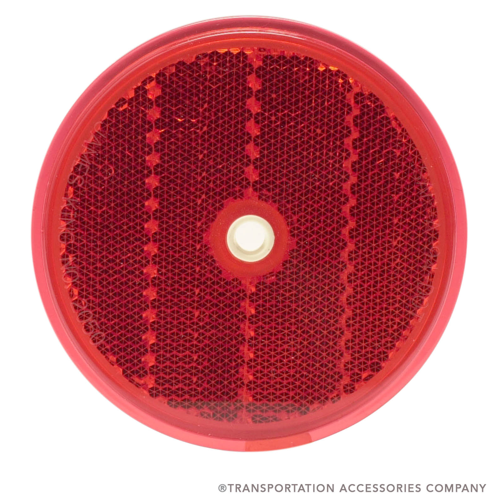 340R 3" Red 1 Hole Plastic Reflector