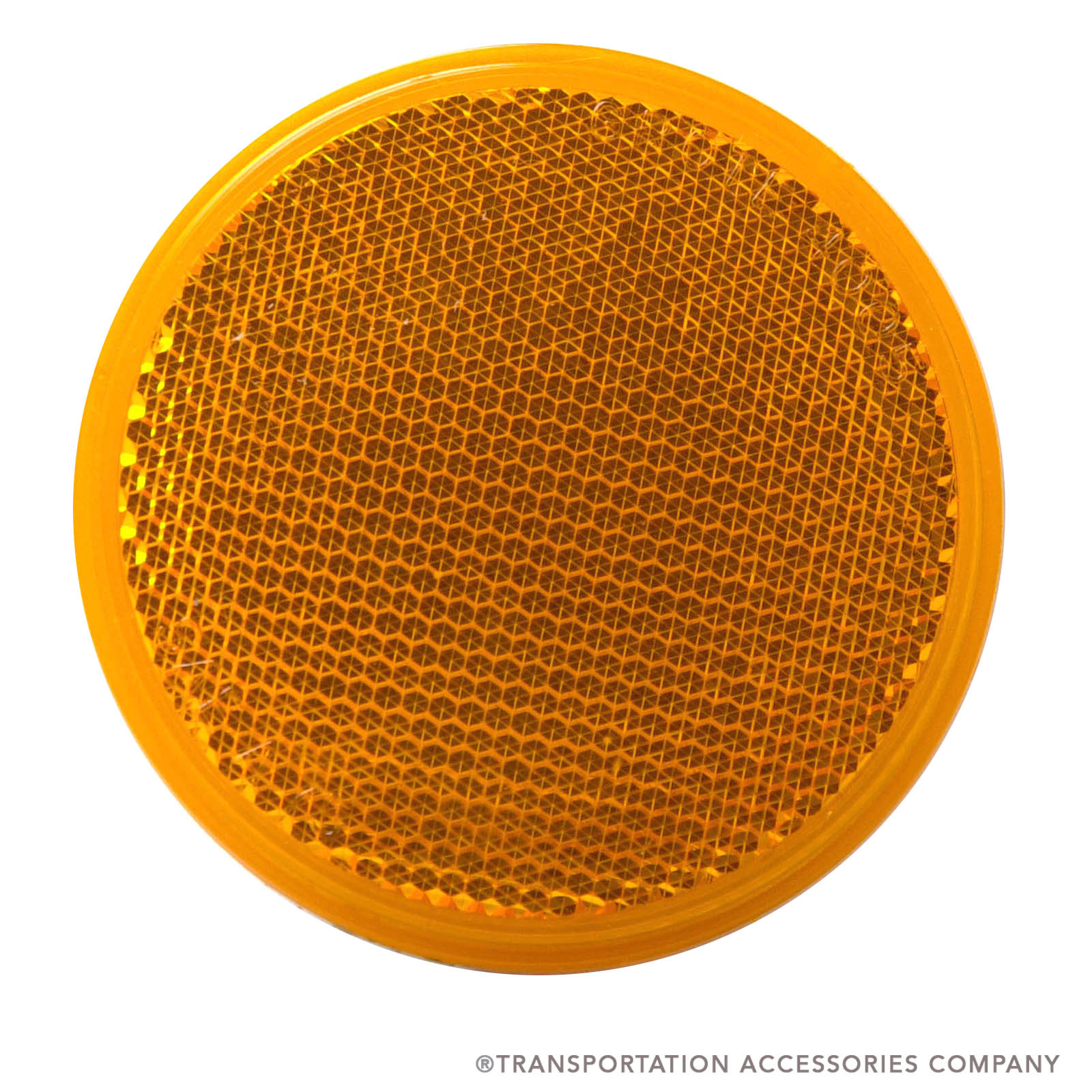 47-3A 3" Aamber Plastic Stick On Reflector