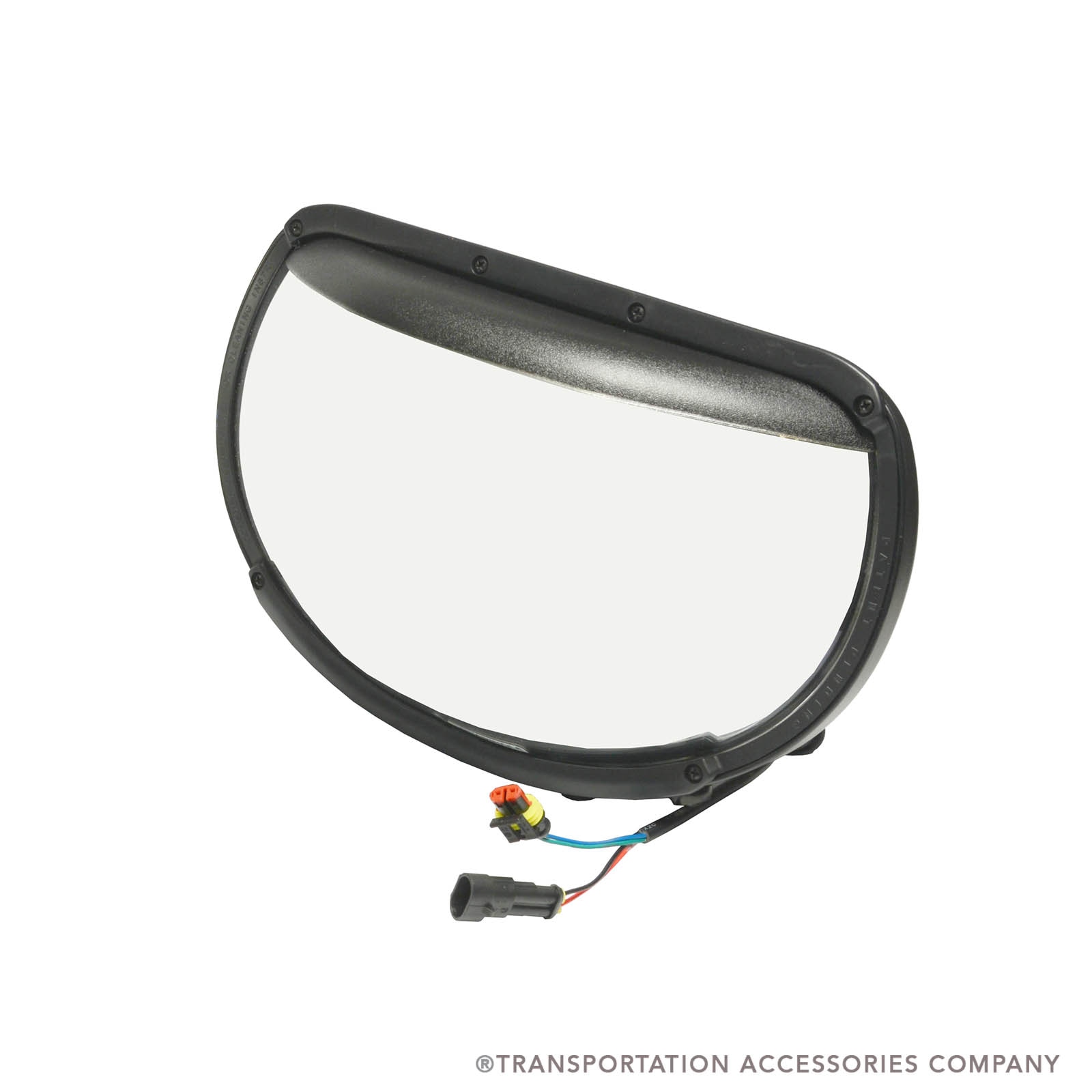 5360LEDH Single Cross View Mirror Head with Downward Illuminating LED's