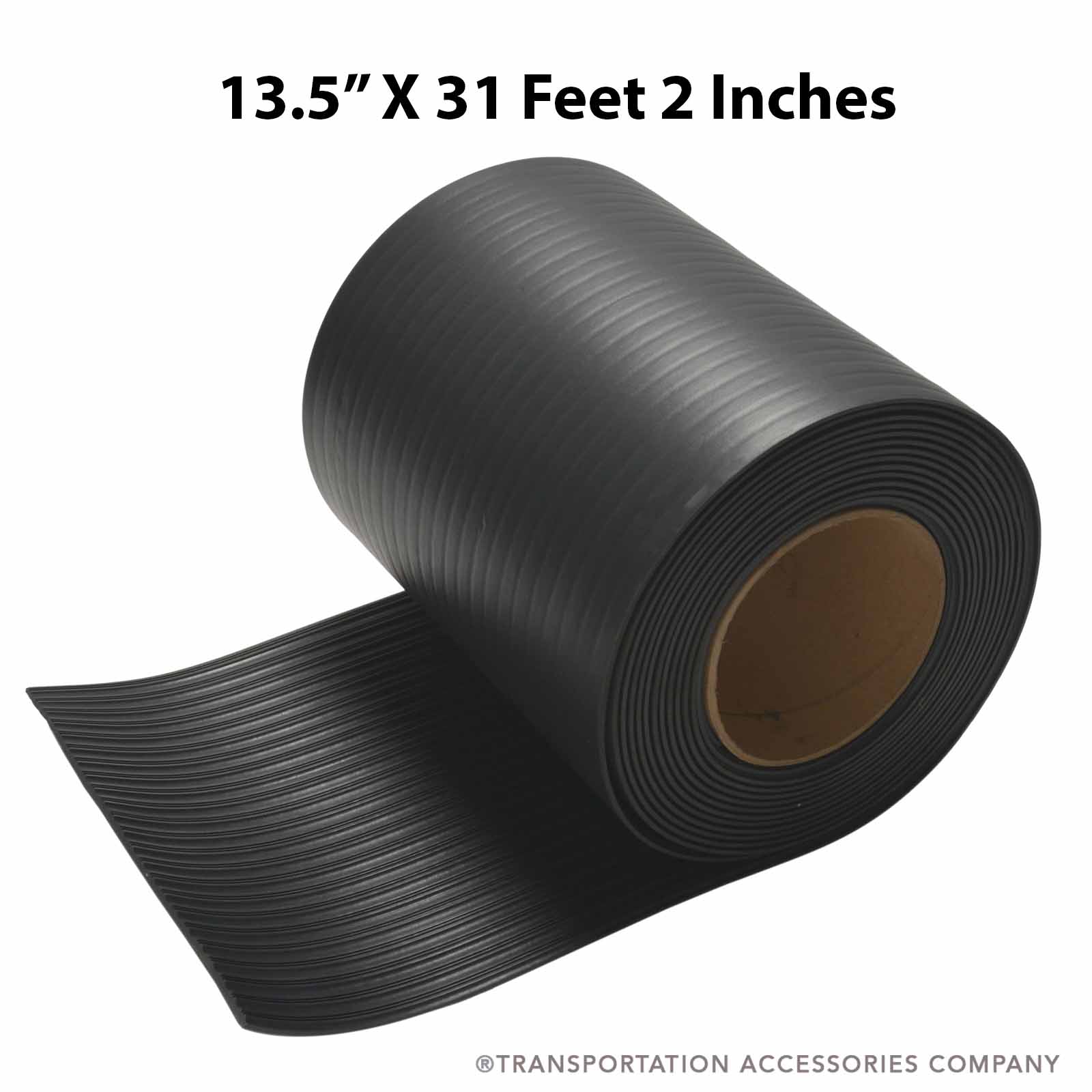6301-13.5-ROLL Ribbed Black Flooring 13-1/2" X 31Ft 2 In