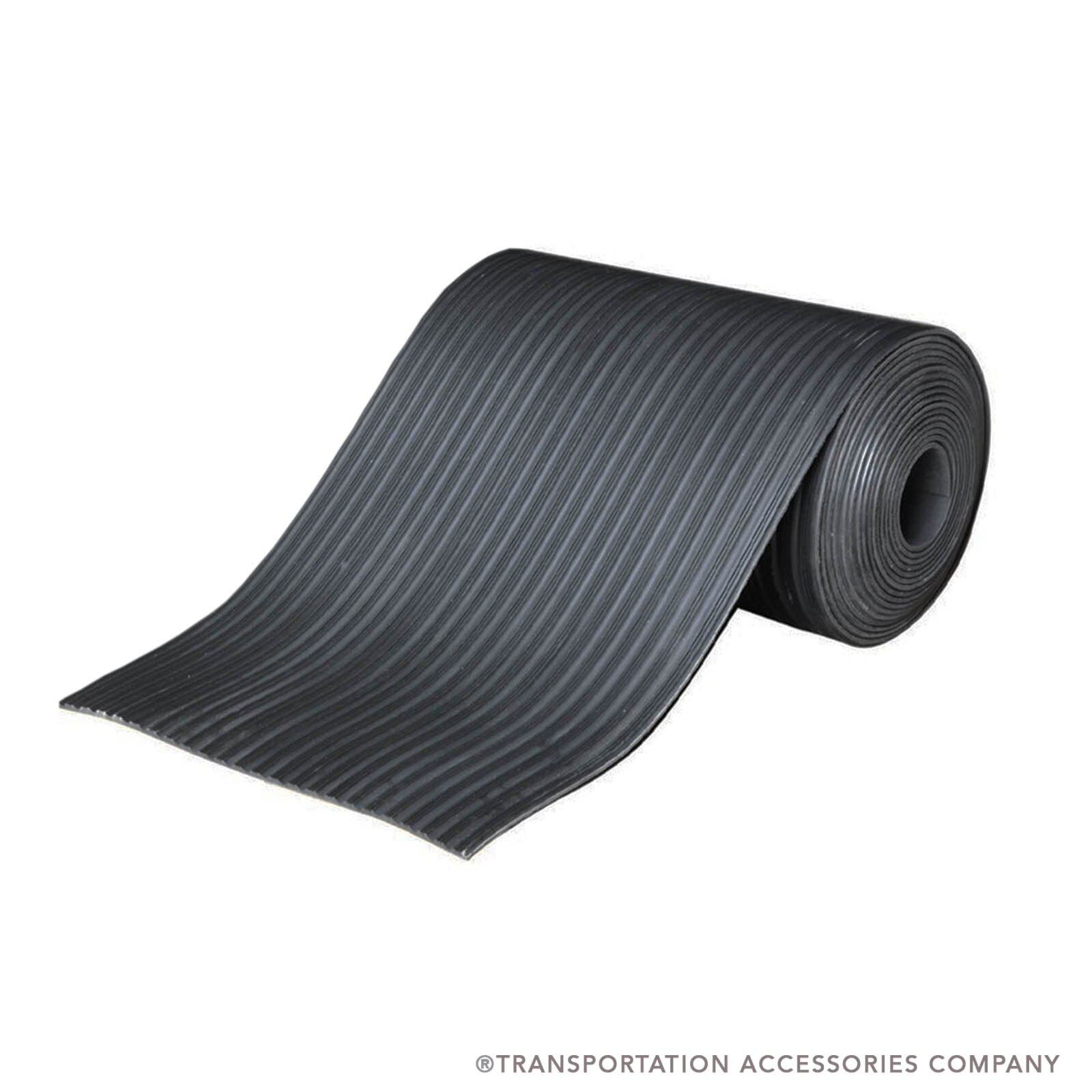 6301-13P 13" Ribbed Black Vinyl Flooring