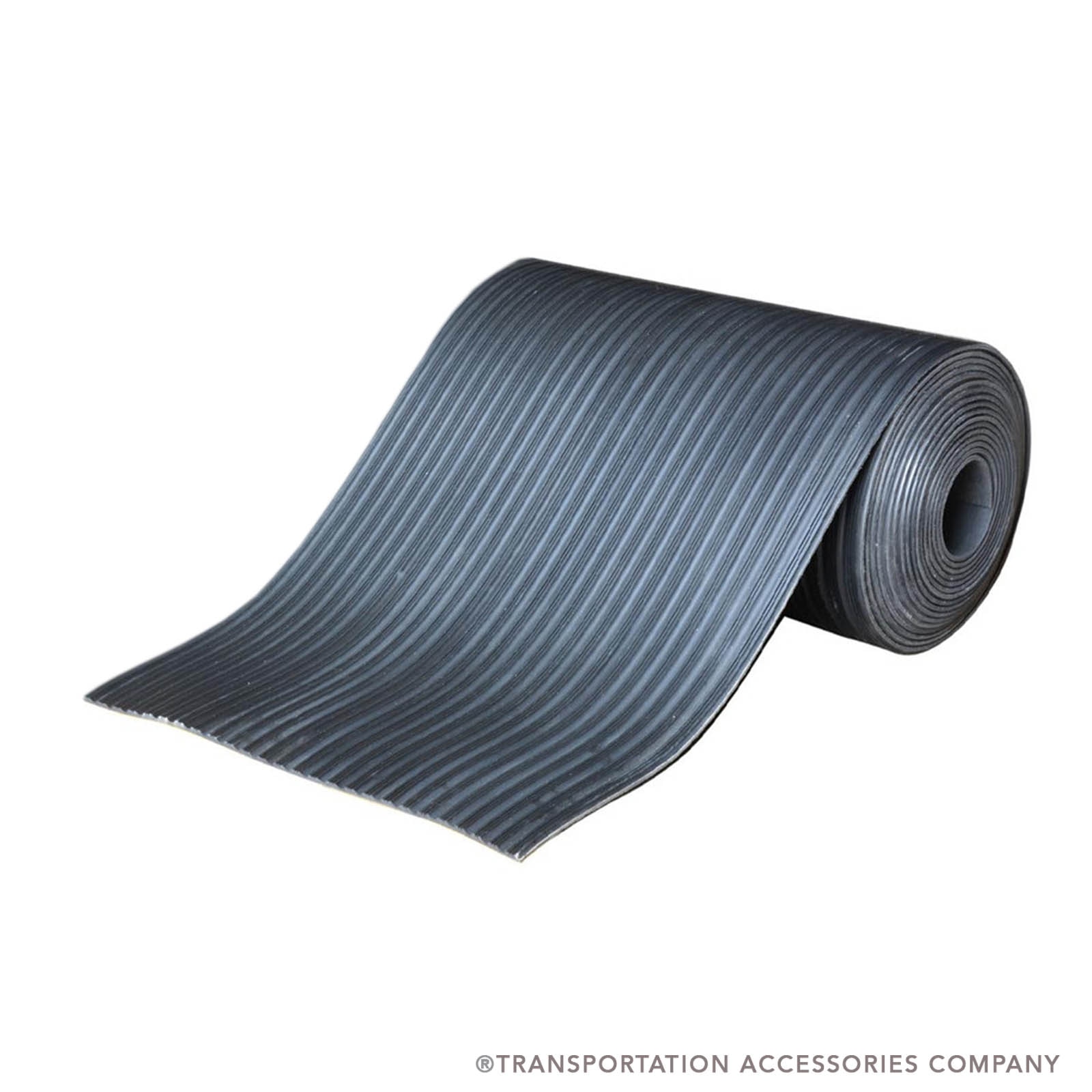 6301-1P 15" Ribbed Black Vinyl Flooring