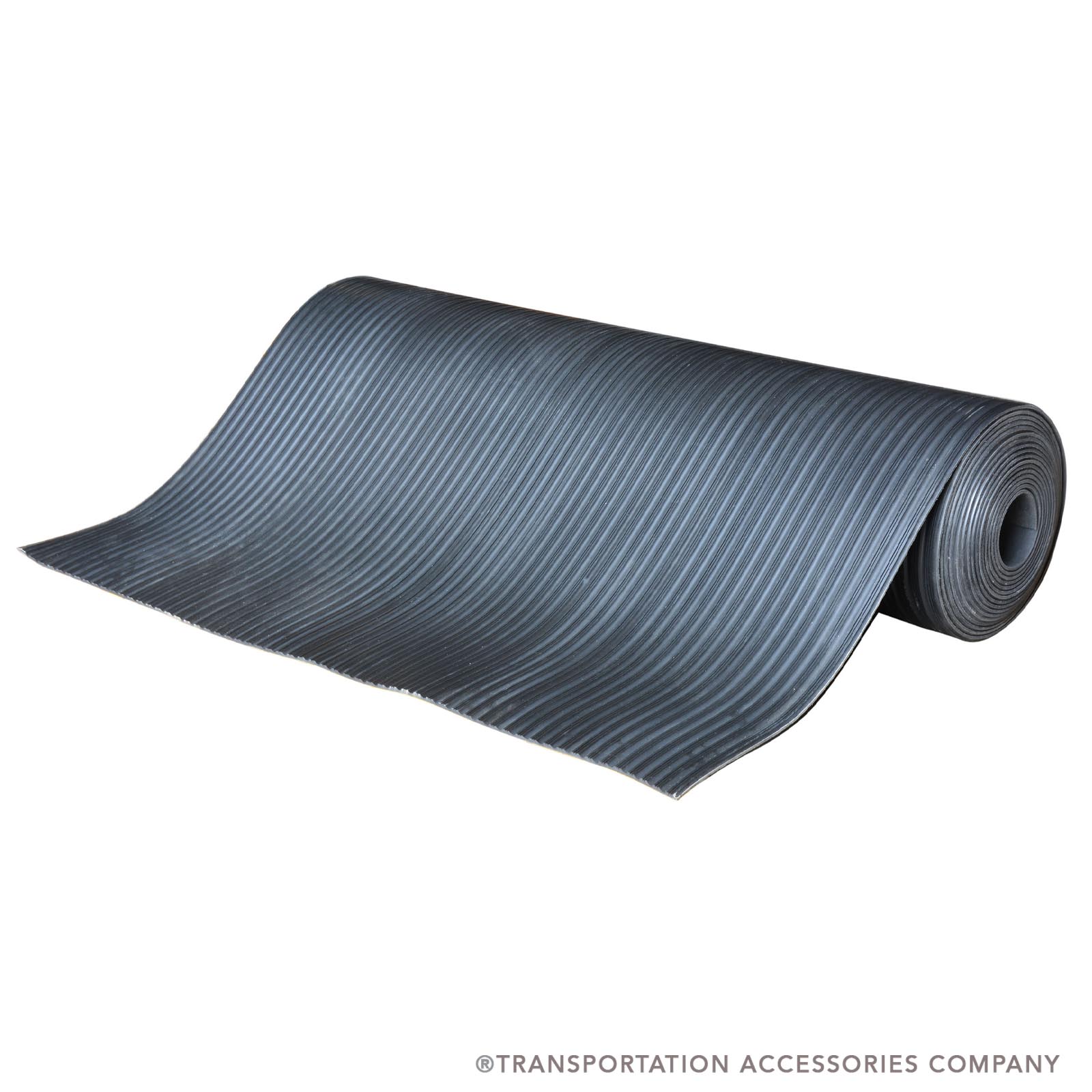 6301-36 36" Ribbed Black Vinyl Flooring