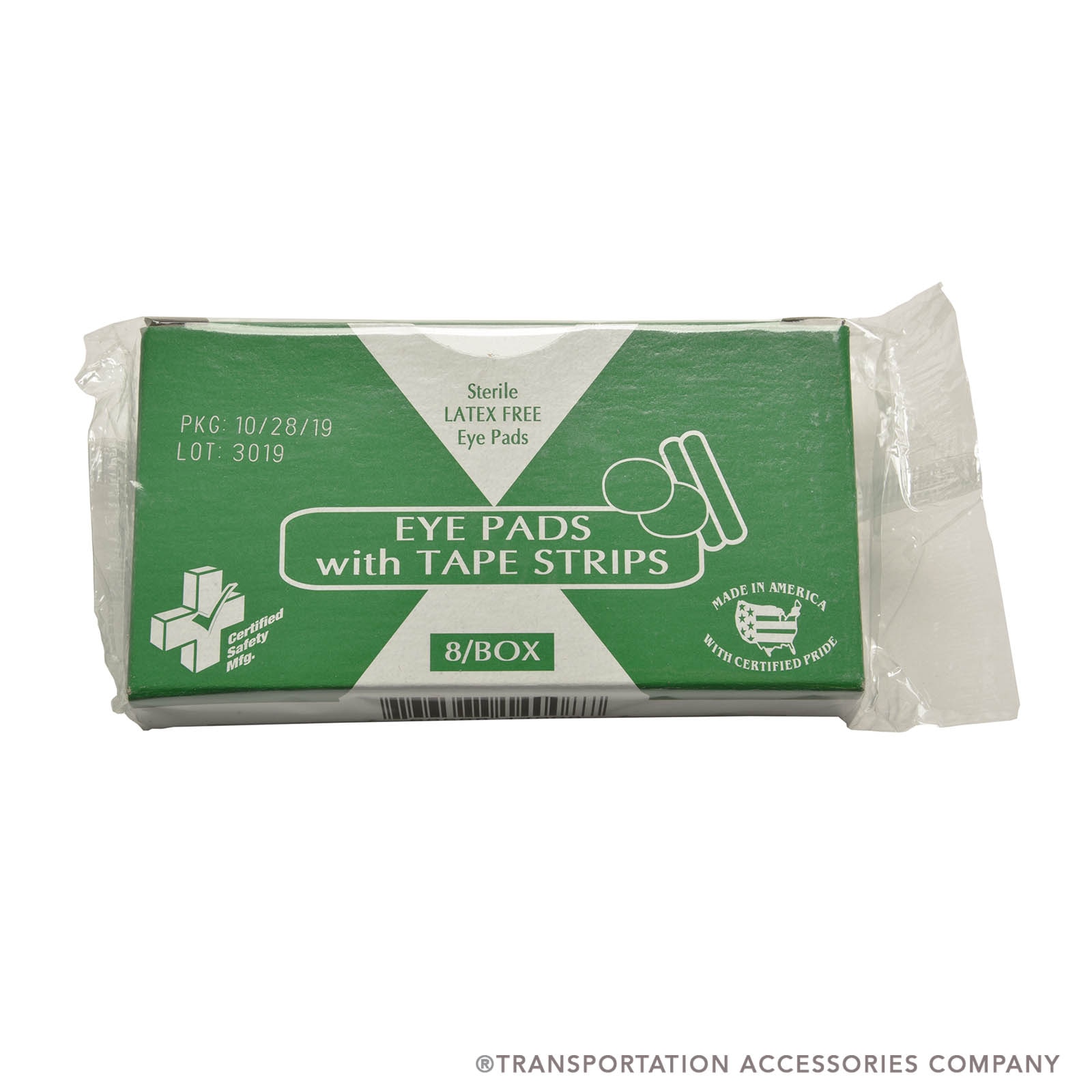 7-002 Eye Pads with Adhesive Strip (8/Box)