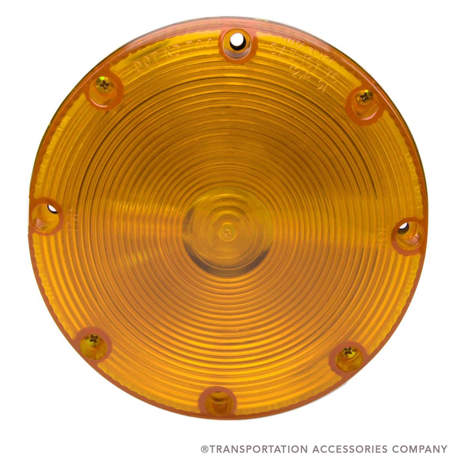 744-2101 KD 7" Amber Turn Lamp W/Smooth Lens. Single Contact