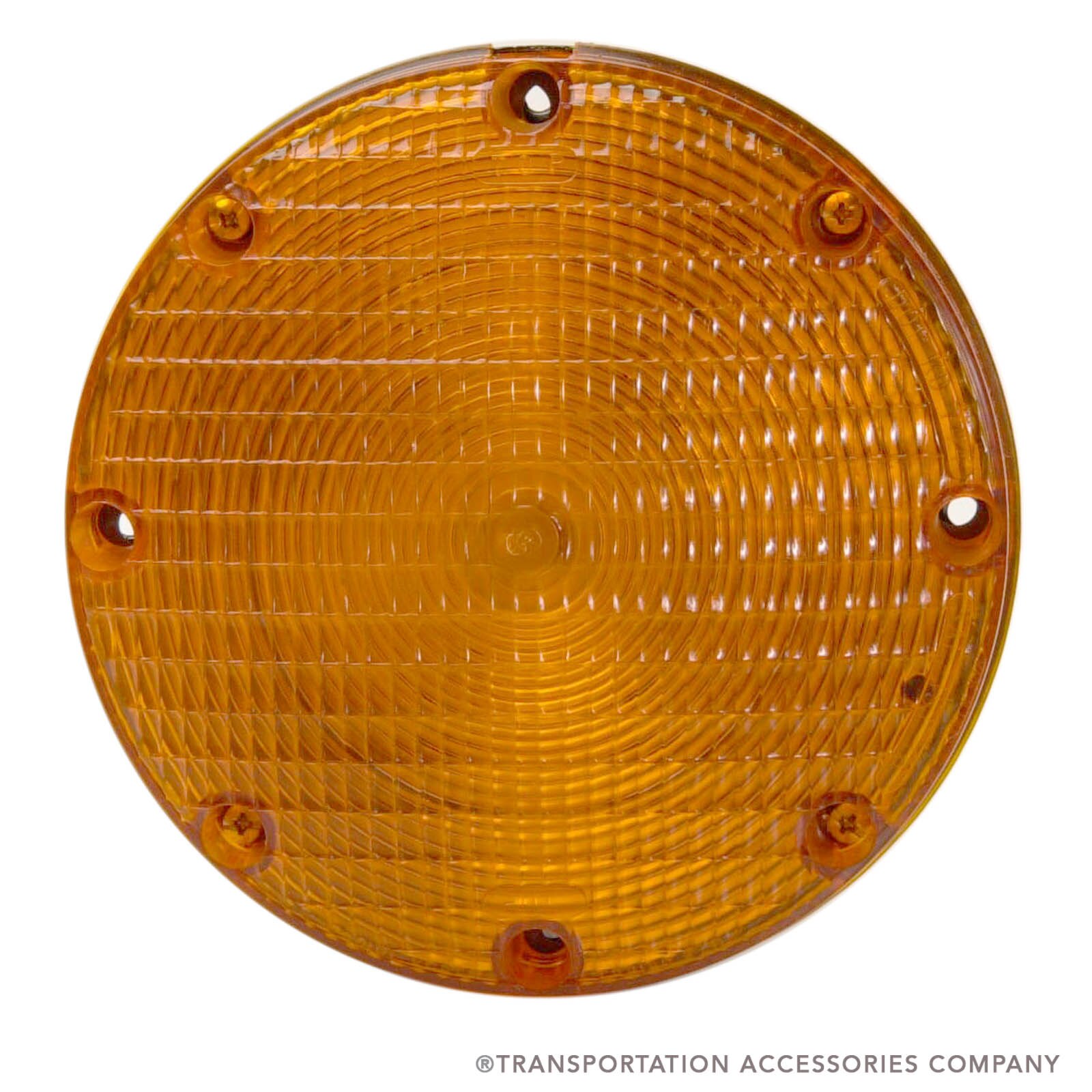 744-2165 KD 7" Amber Turn Lamp W/Rough Lens. Single Contact