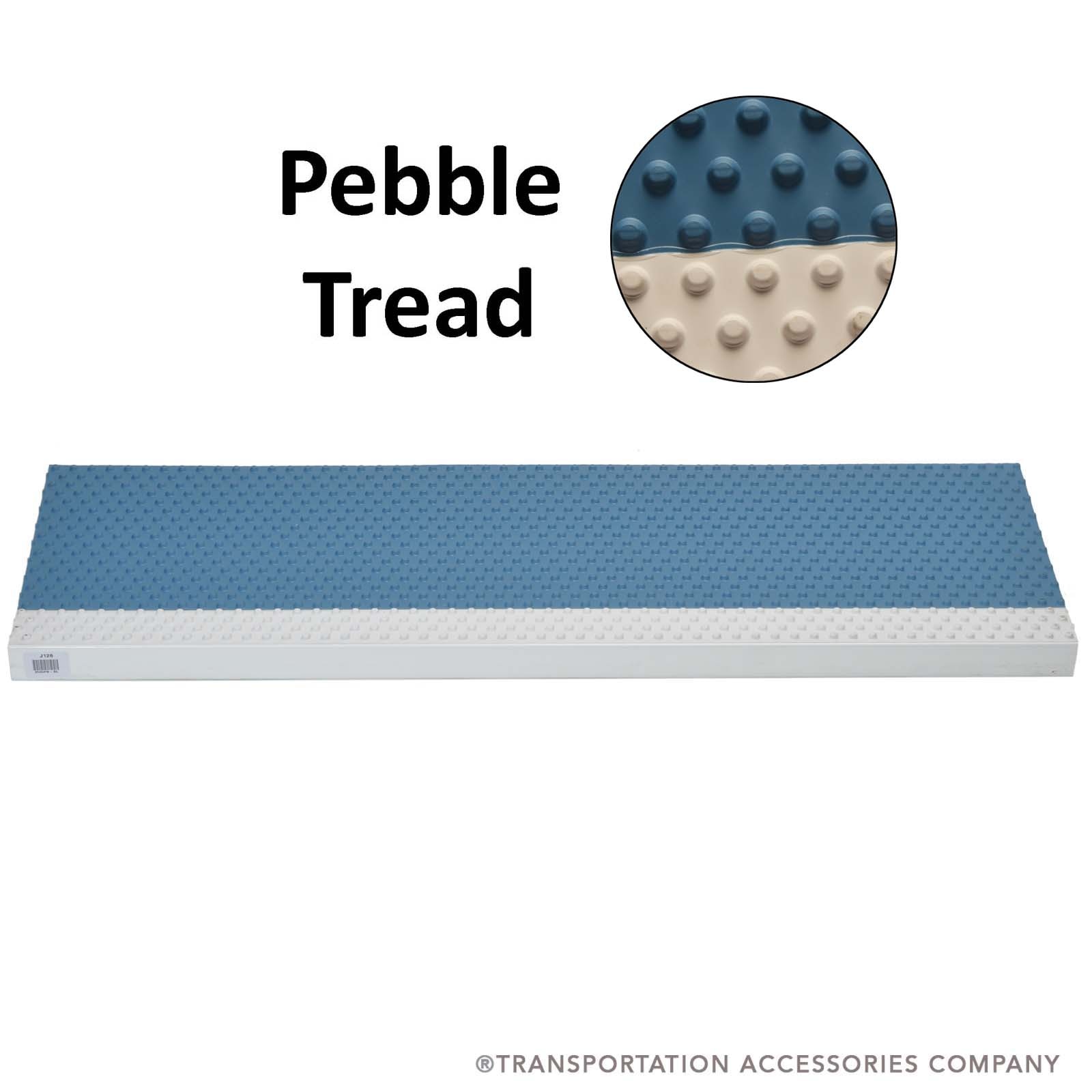 8505PB-BL Universal 30" X 10" Blue Step Tread w/Pebble Surface & Non-Metallic Back