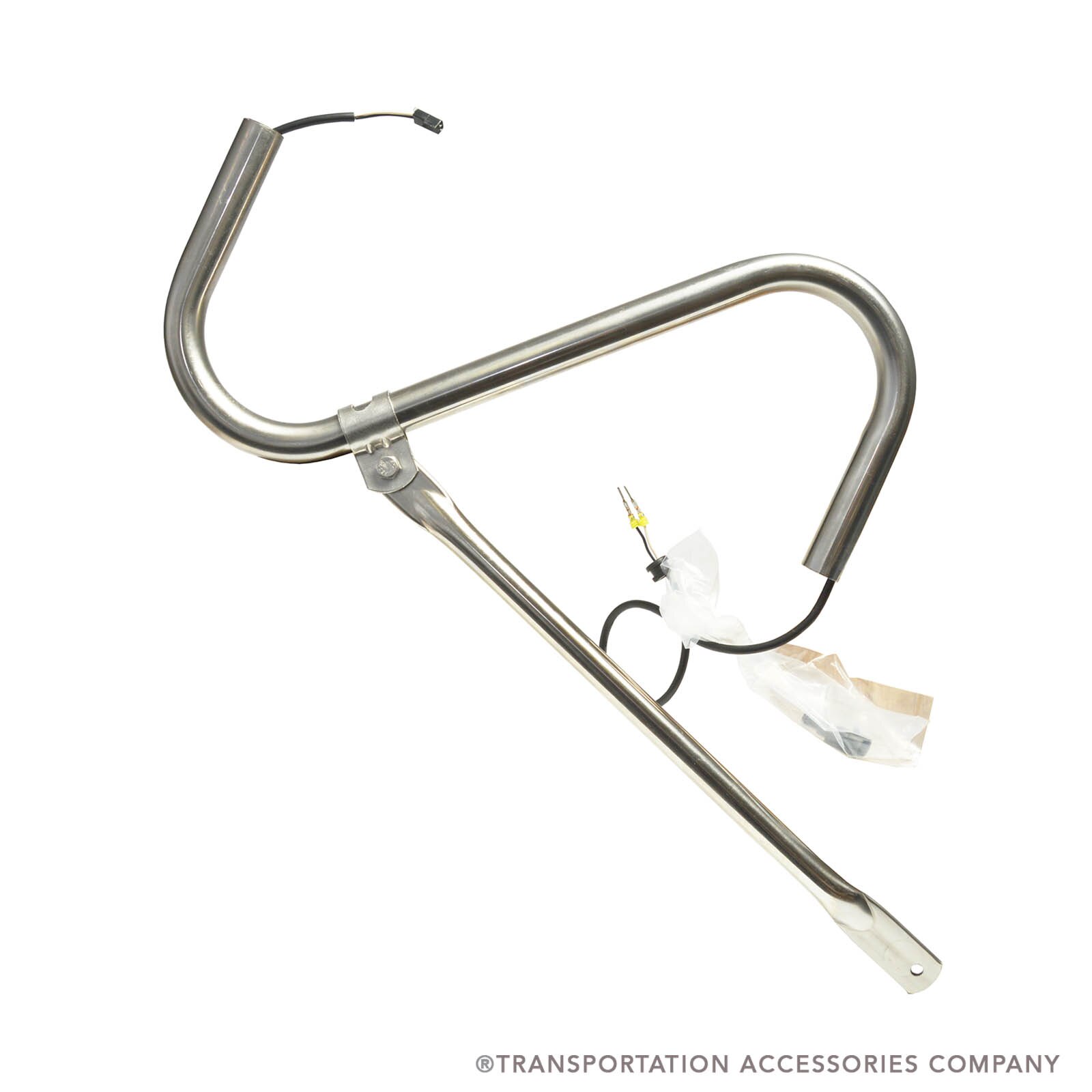 ASY4195 Driver Side Crossview Mirror Arm for Blue Bird Transit- Stainless Steel, Heated