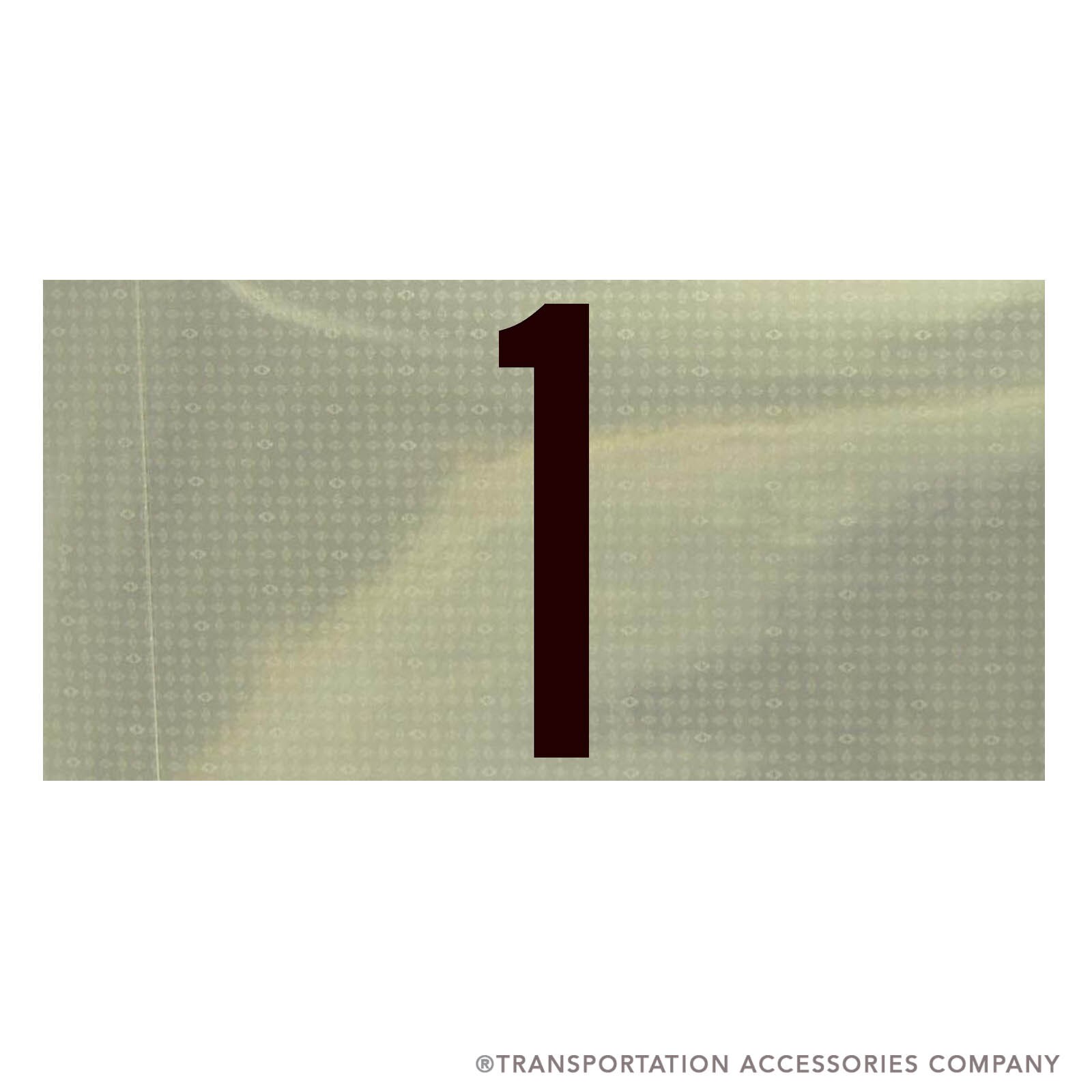 CD1-XRW Single Digit License Number on White Reflective