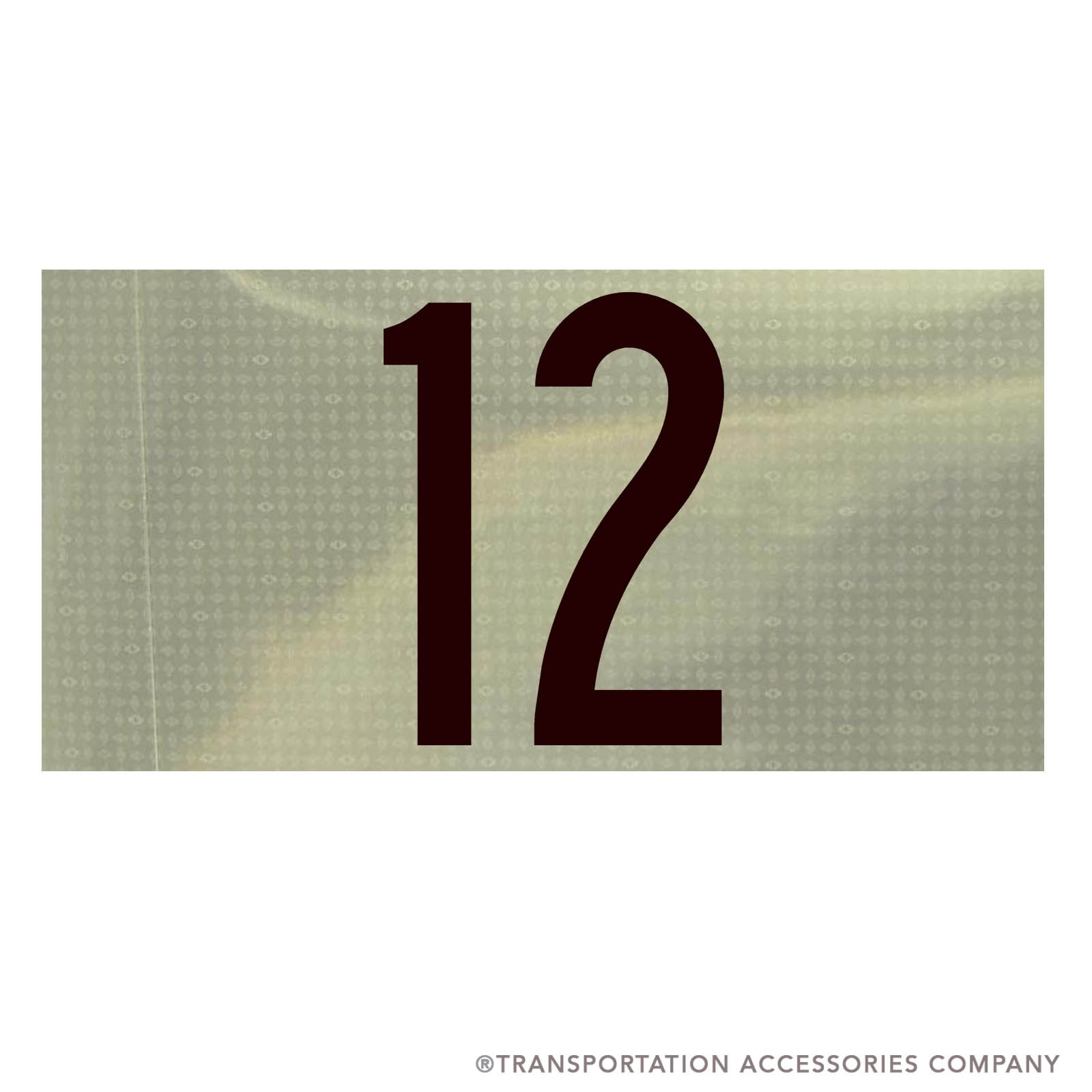 CD2-XRW 2 Digit License Numbers on White Reflective