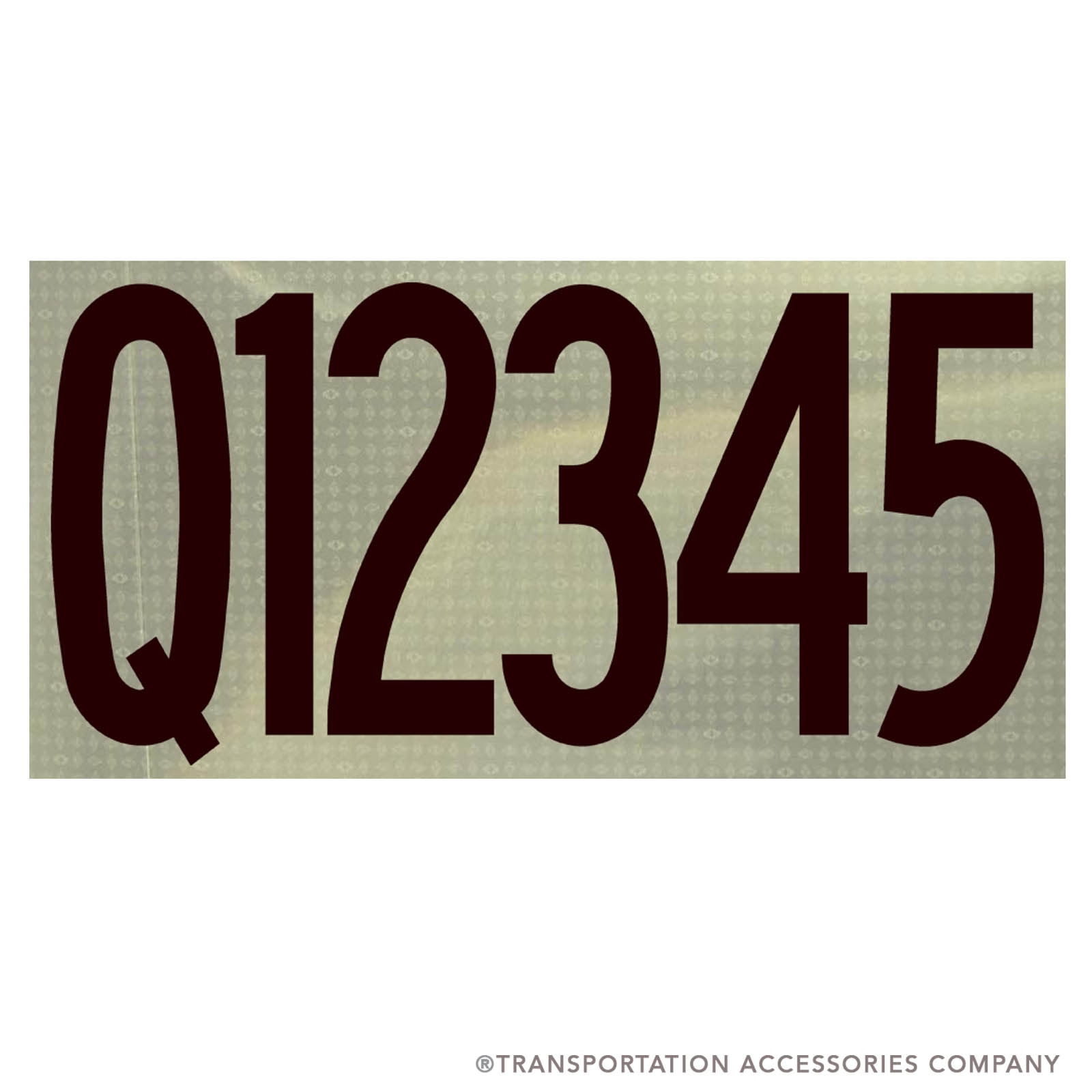 CD6-XRW Ohio 6 Digit License Numbers on White Reflective