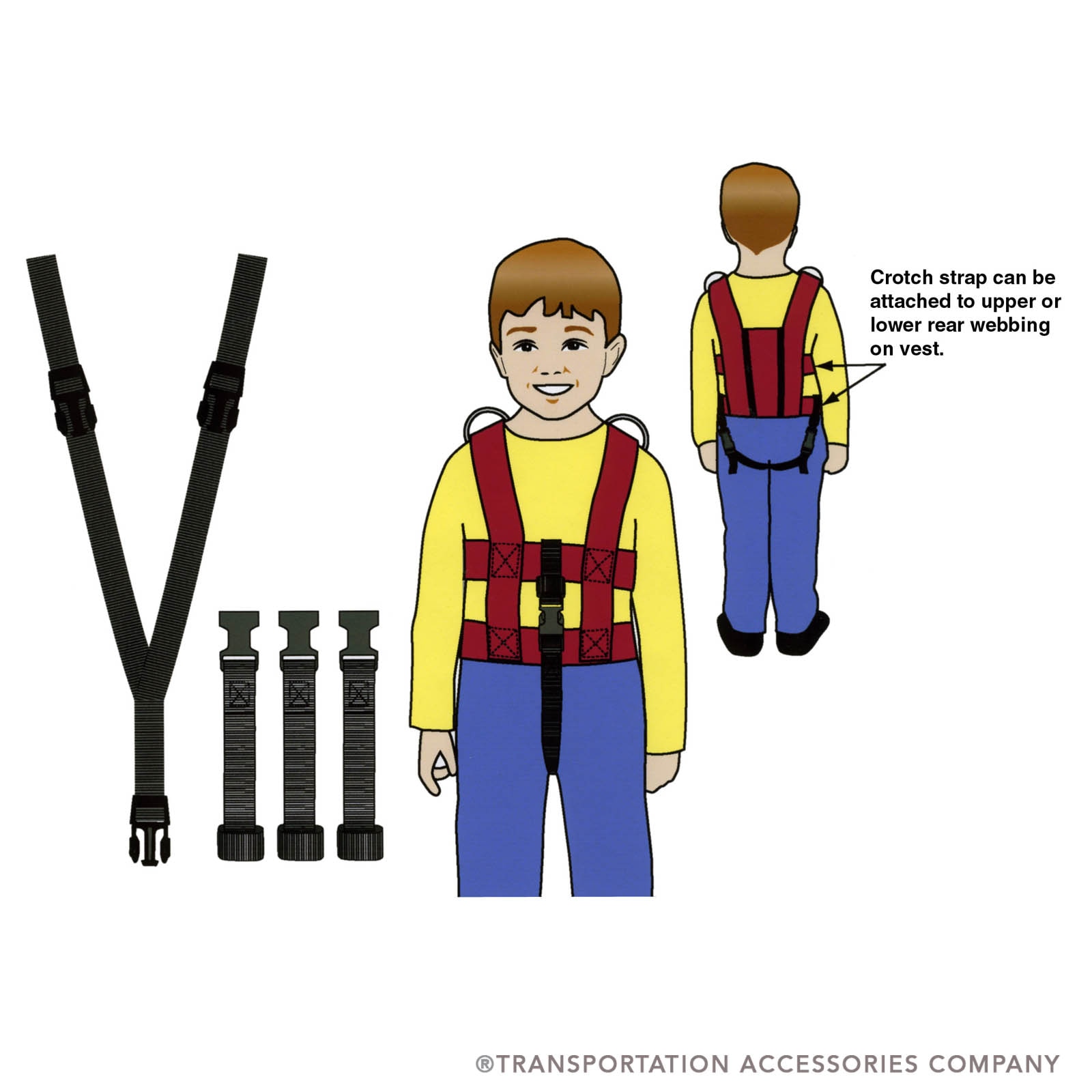 CS-101-L Retrofit Crotch Straps - Large