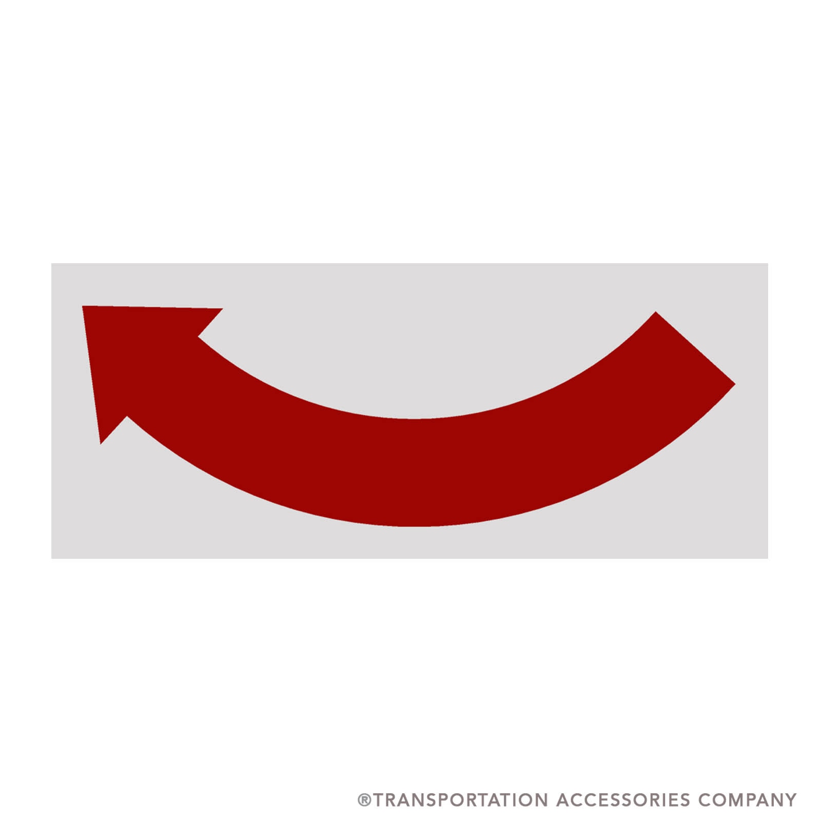 CWAR-R CW Curved Red Arrow on Clear