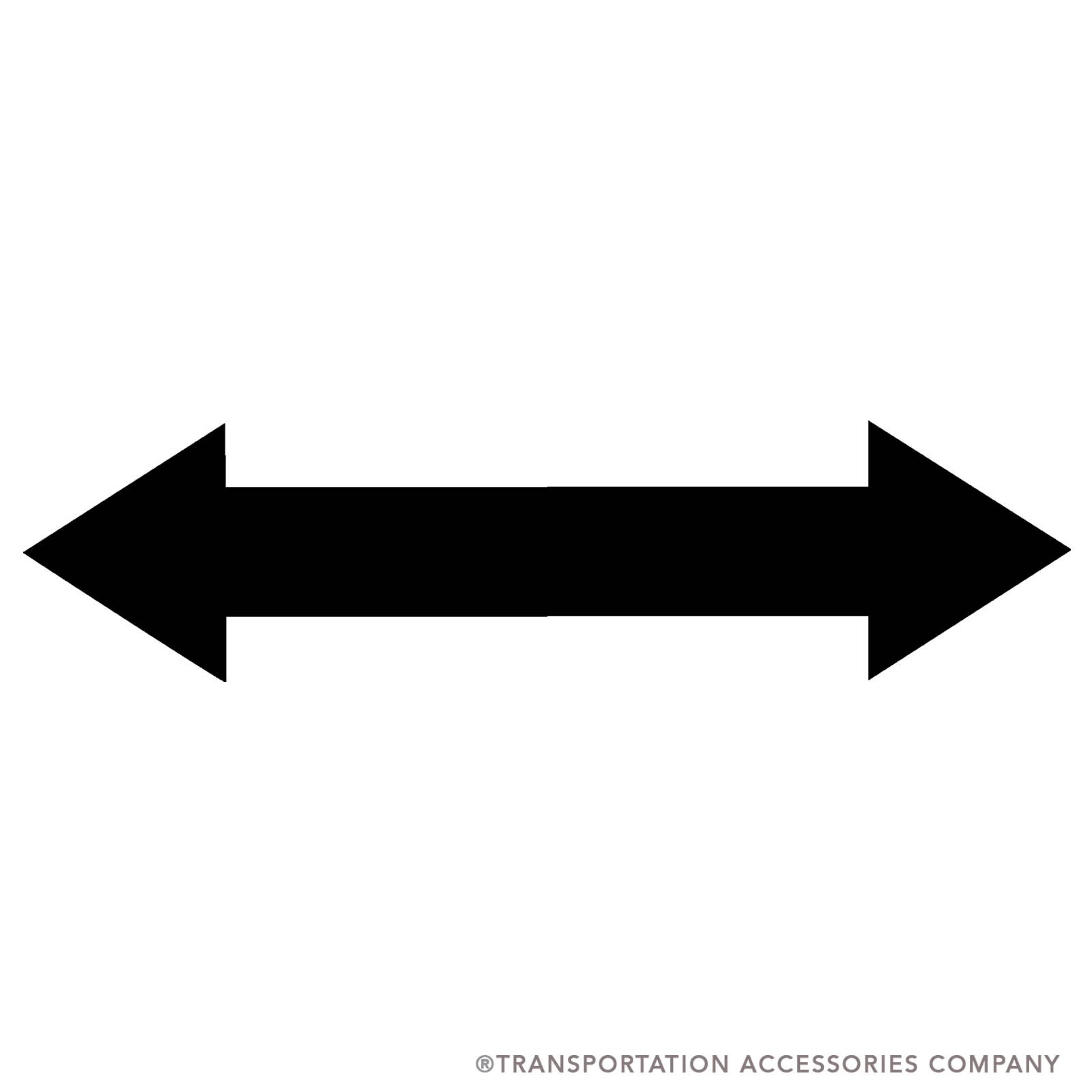 DBAR-B Double Black Arrow on Clear 1 1/2" x 6"