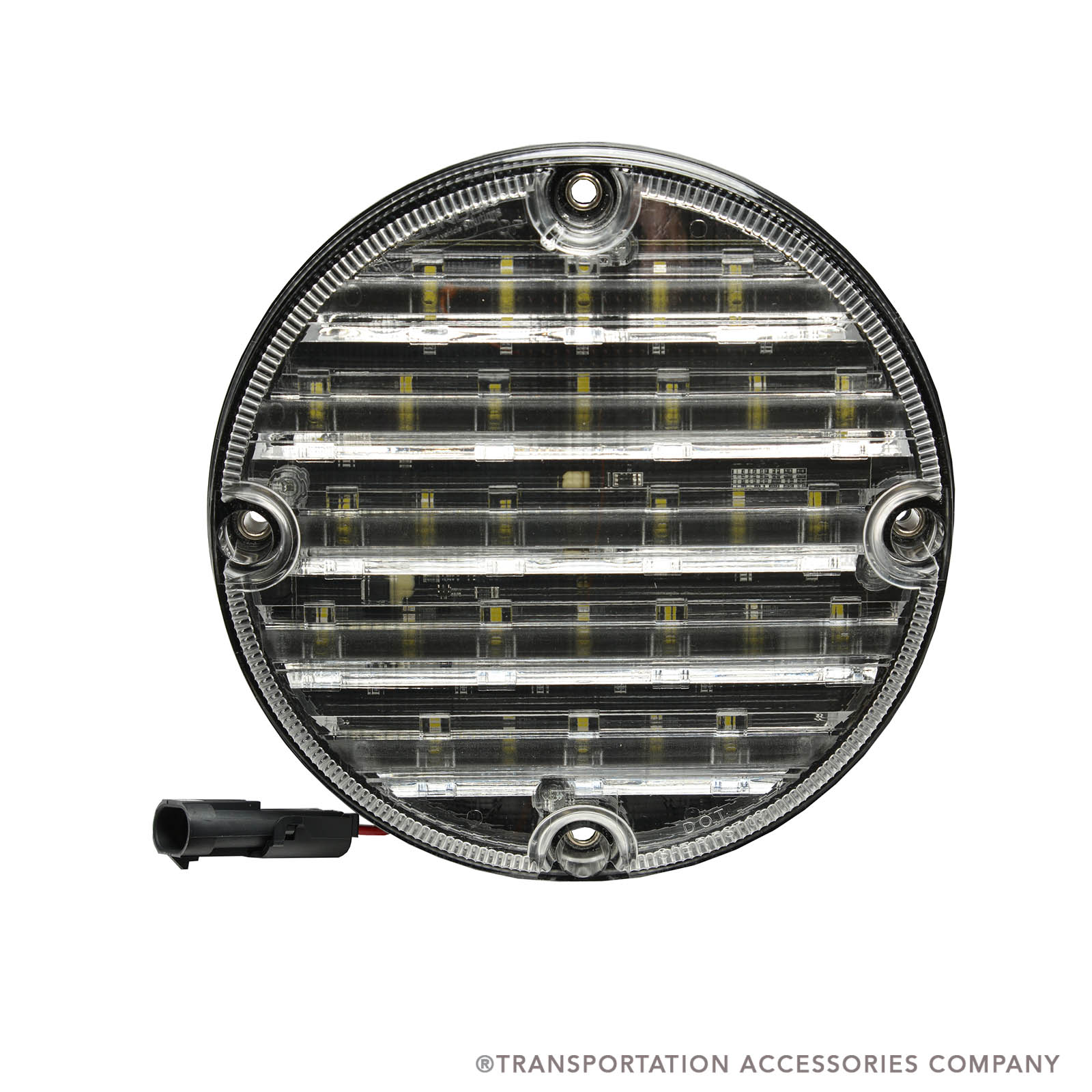 ECV7561B2W-BB Optiluxx 7" Round Back Up Light W/Blue Bird Weather Pack Plug