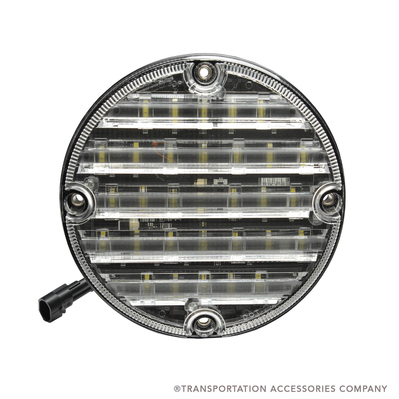 ECV7561B2W-IC Optiluxx 7" Round Back Up Light 19 Diodes W/ IC Weather Proof Connector