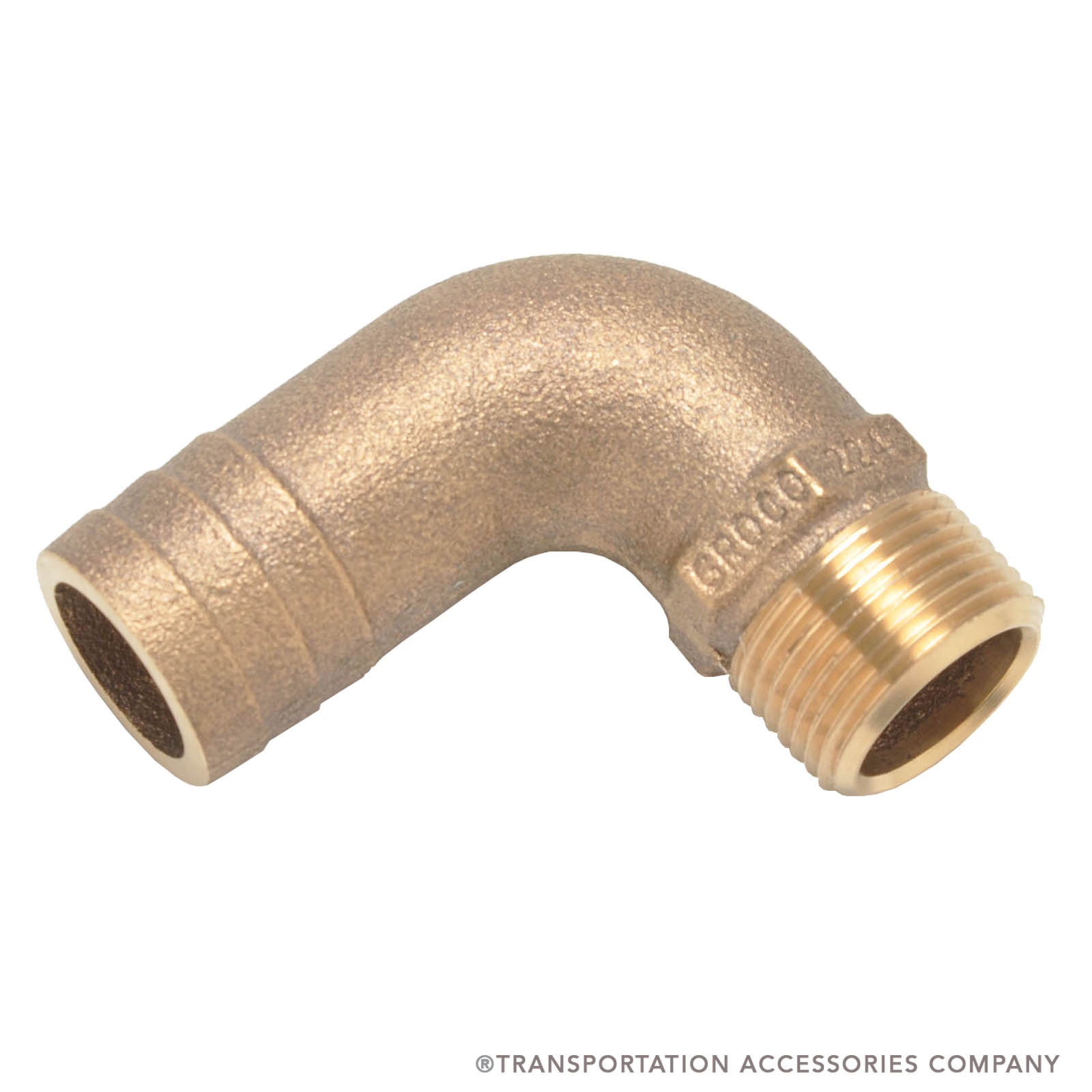 FFC-750-Brass Elbow 3/4" NPT to 1" Hose Barb