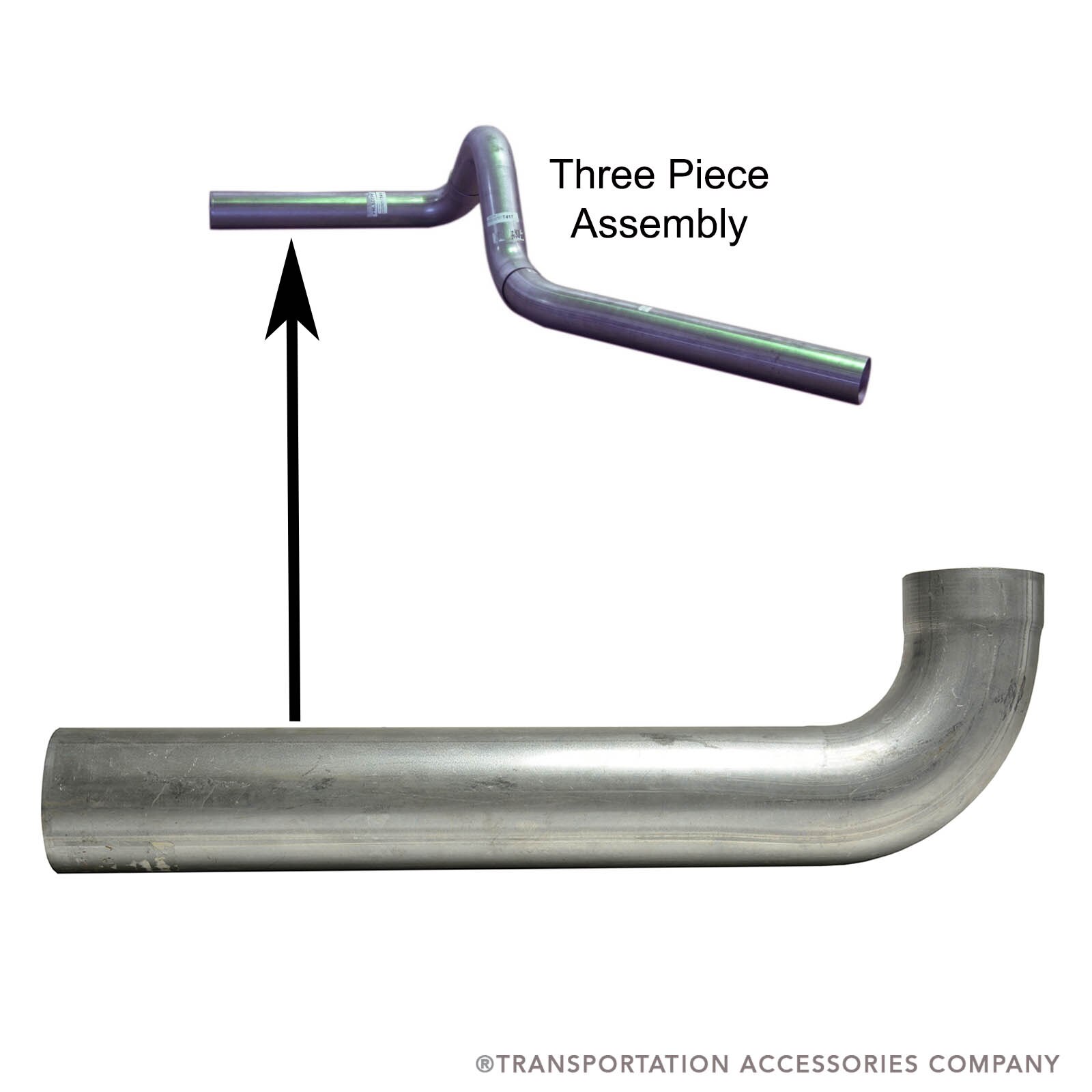 FRLFDTP1 Freightliner Side Exit Tail Pipe Piece 1 of 3