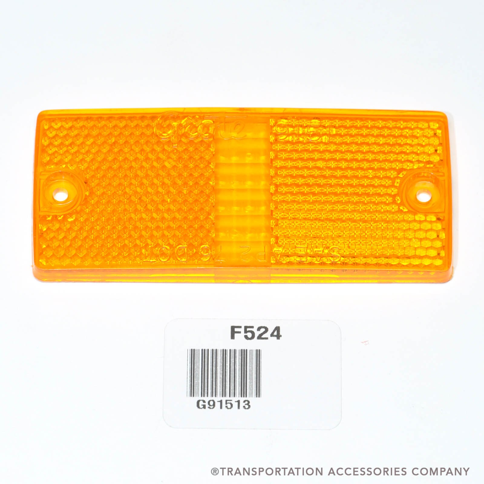 G91513-GROTE SIDE AMBER REFLECTOR LENS FOR FENDER LAMP 4842