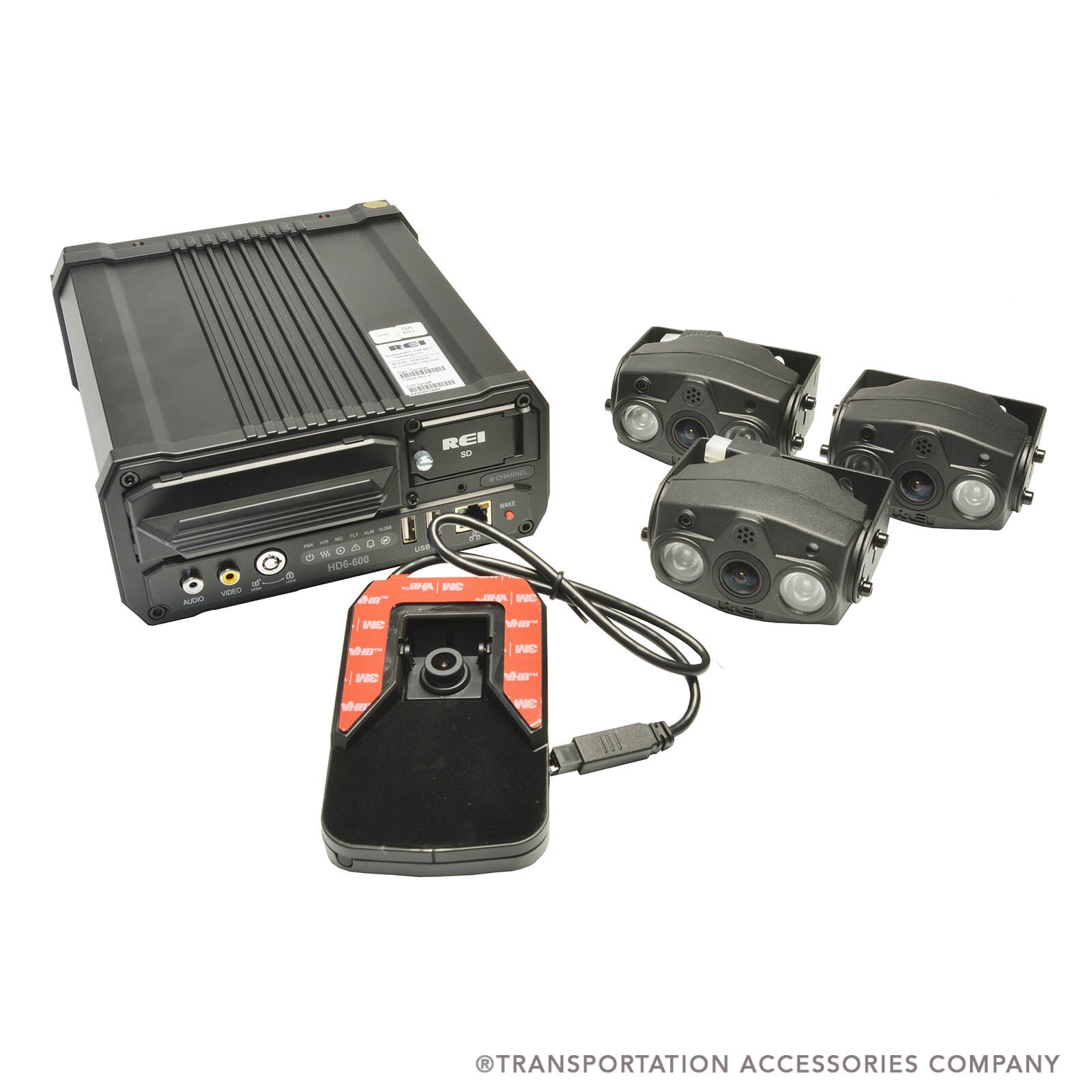 HD66004500GBHDDWS REI HD6 6CHANNEL DVR w/3 STANDARD CAMERAS & 1 W