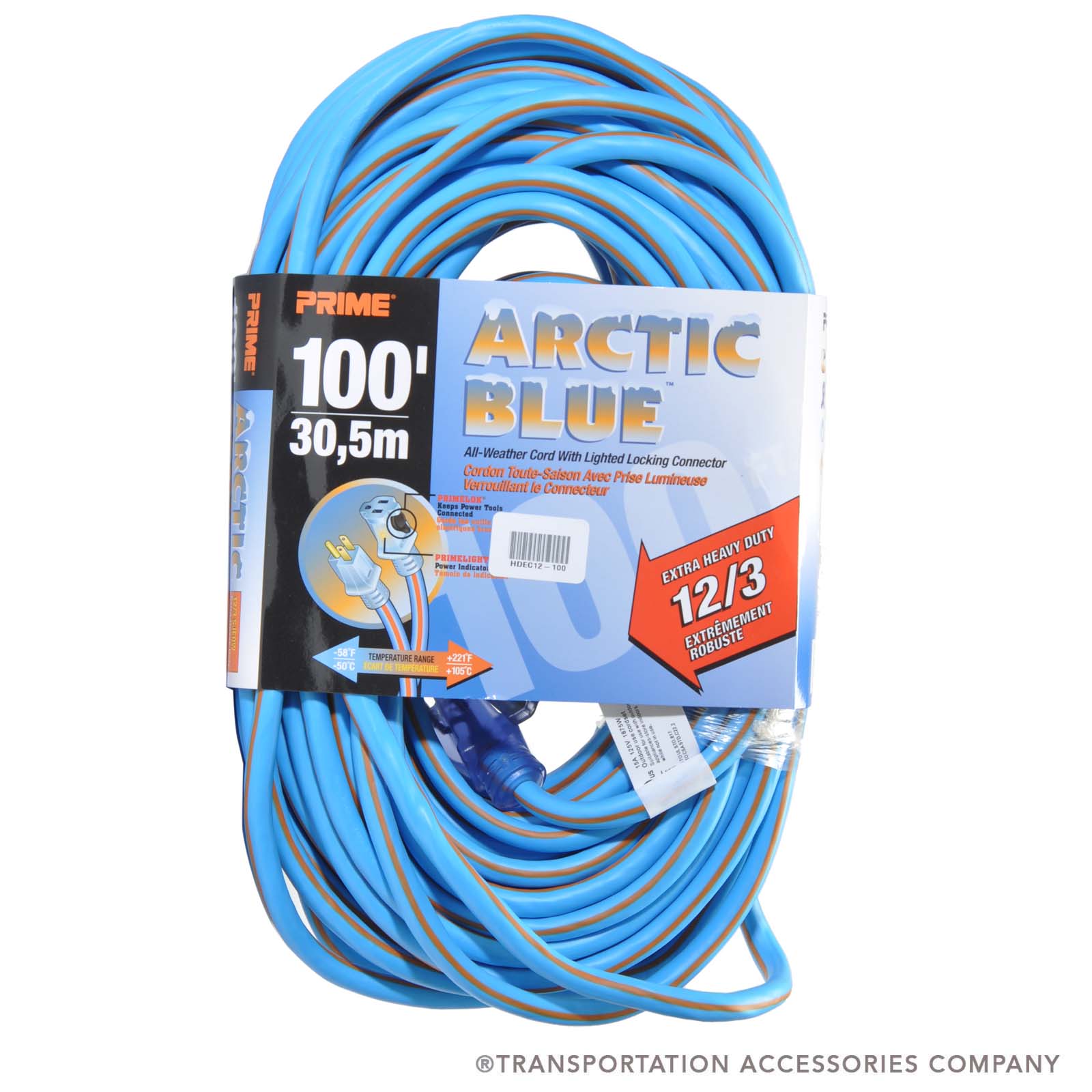 OSEC 12100-12/3 100' Ext Cord with Lighted Ends 