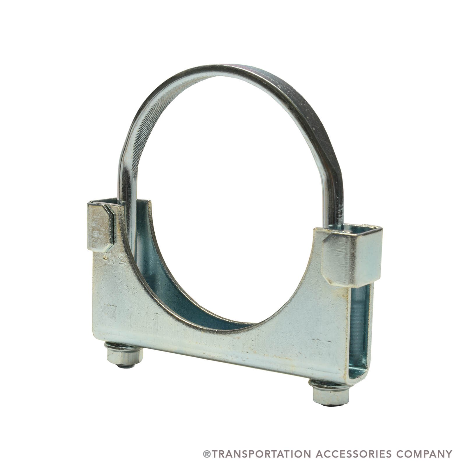 HDF-350 3 1/2" HD Zinc Plated Double Saddle Flat Band U-Clamp