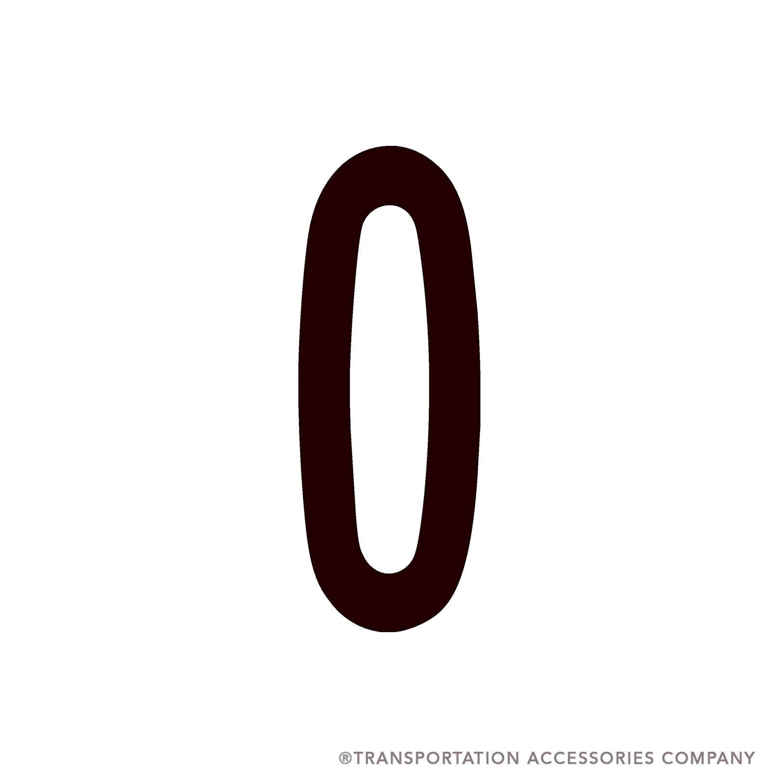 ID6-0 Ohio 6" Bus ID Number Decal Black # 0
