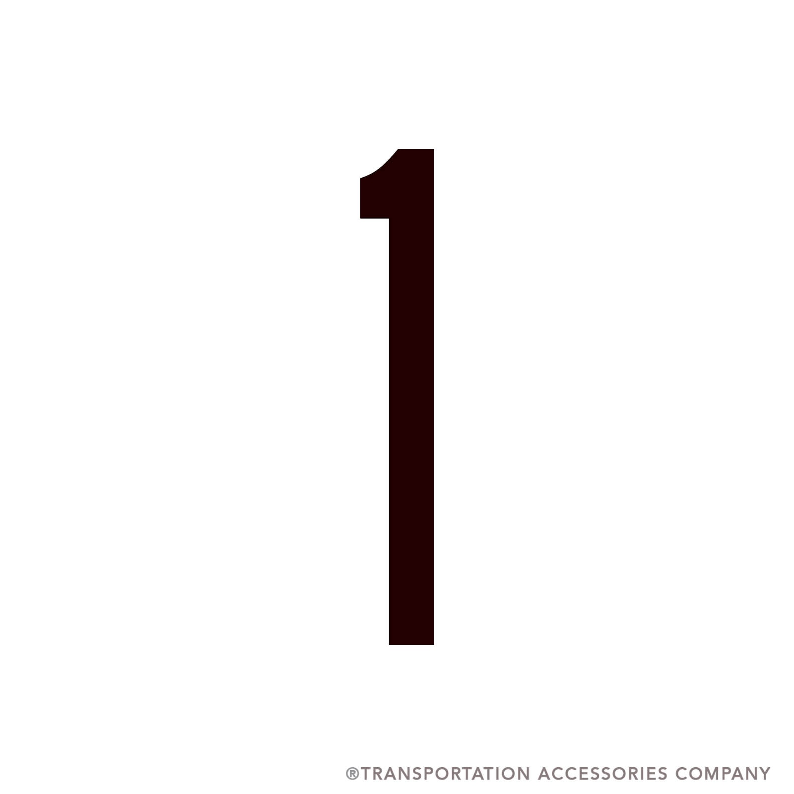 ID6-1 Ohio 6" Bus ID Number Decal Black # 1