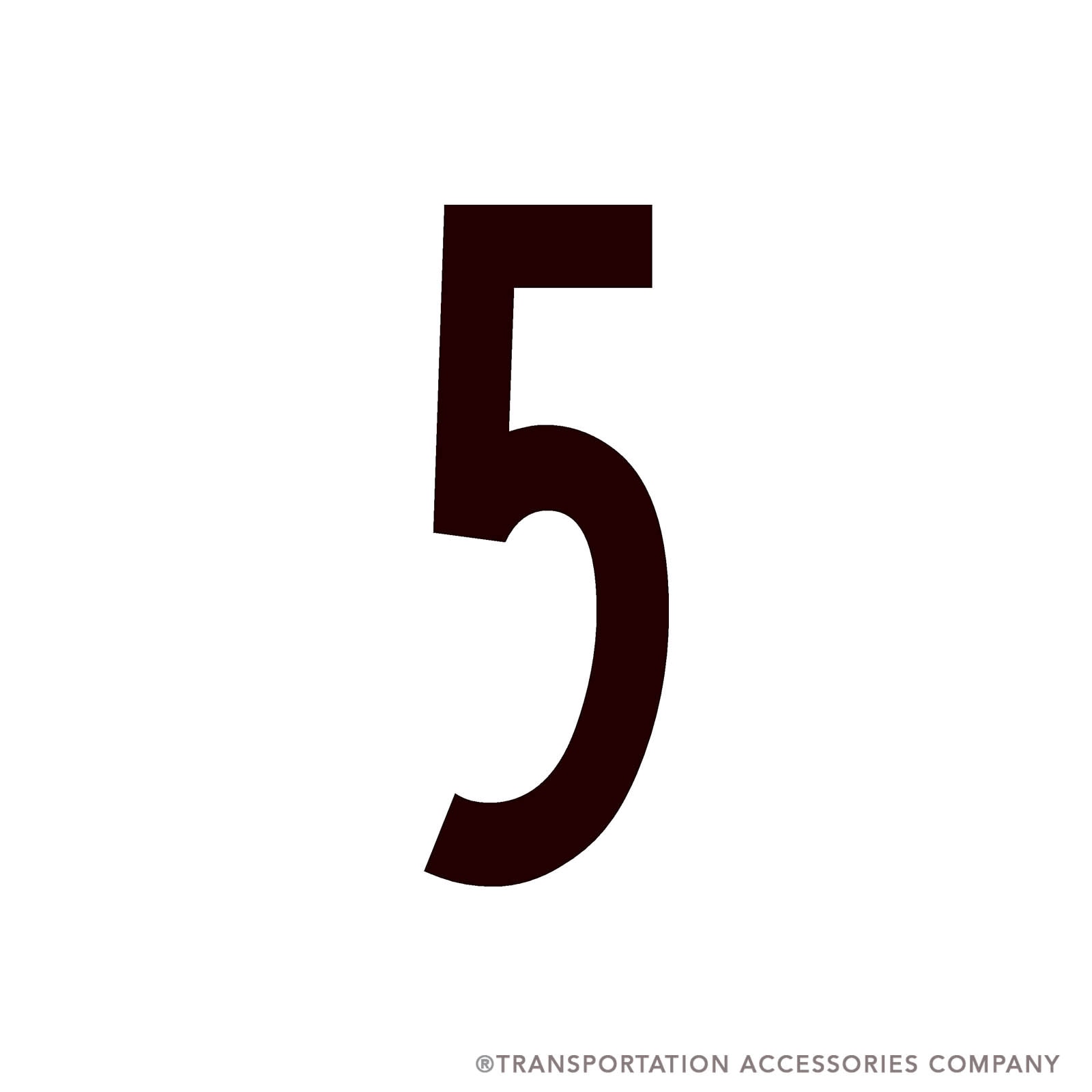 ID6-5 Ohio 6" Bus ID Number Decal Black # 5