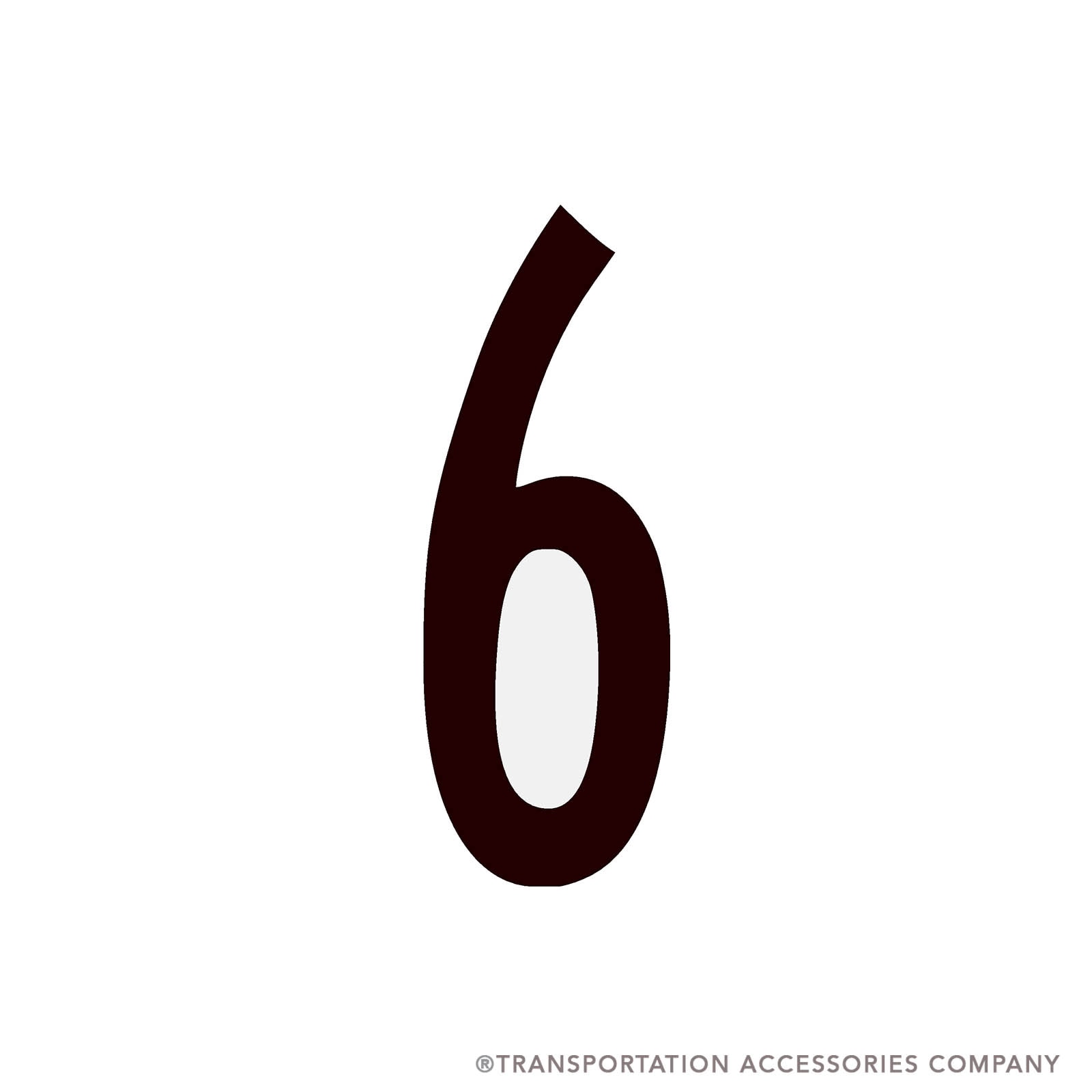 ID6-6 Ohio 6" Bus ID Number Decal Black # 6
