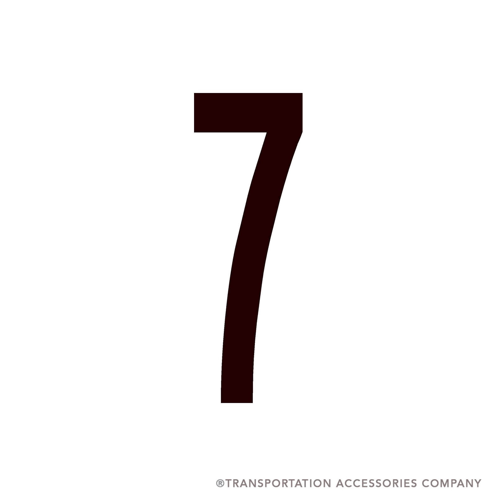 ID6-7 Ohio 6" Bus ID Number Decal Black # 7