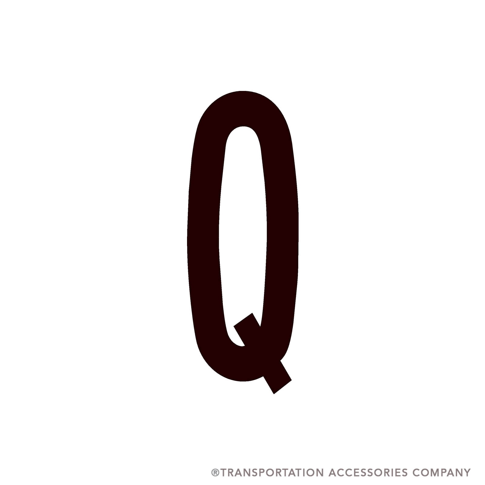 ID6-Q Ohio 6" Bus ID Number Decal Black Letter Q