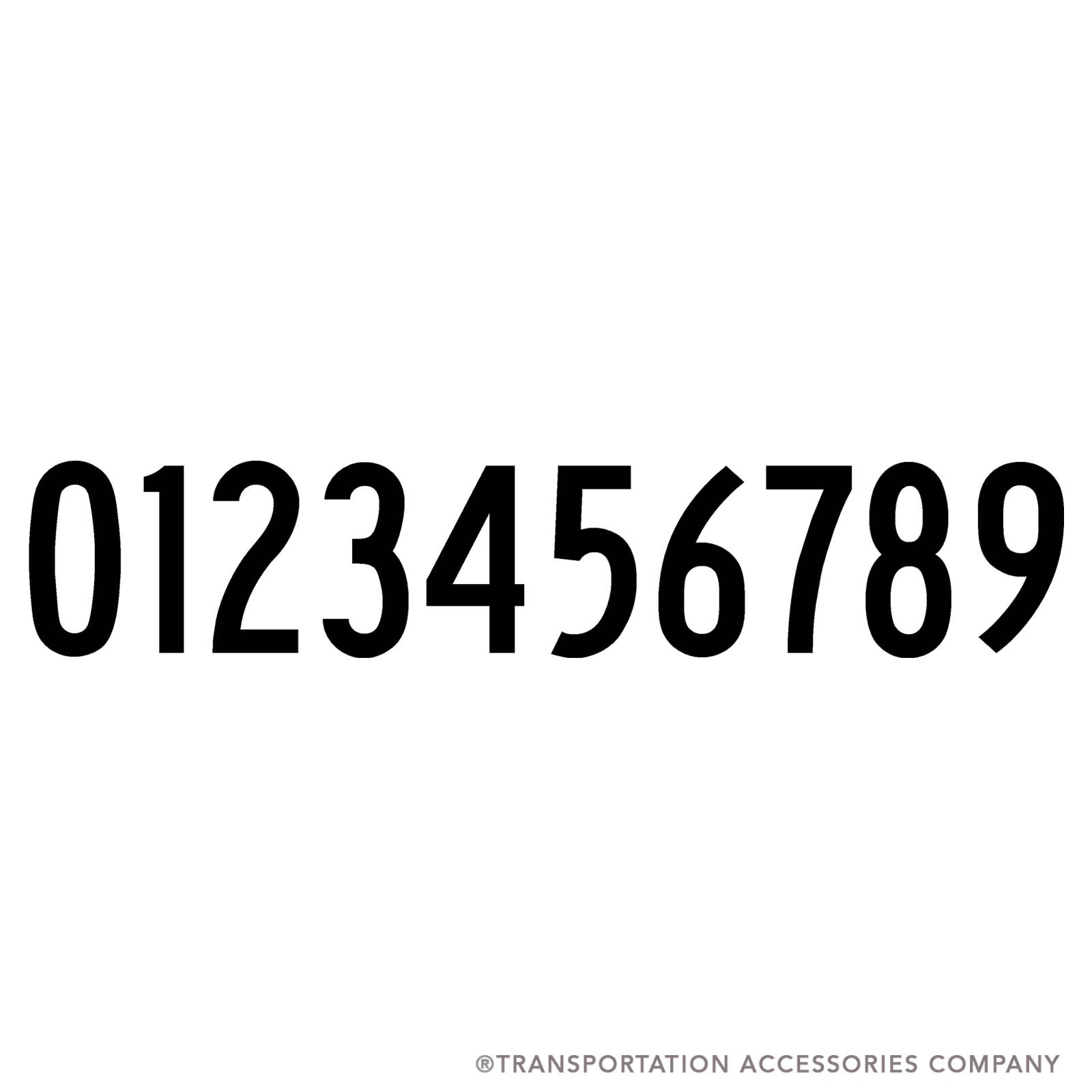 NS2-0-9 2" Tall Decal Number Set 0-9
