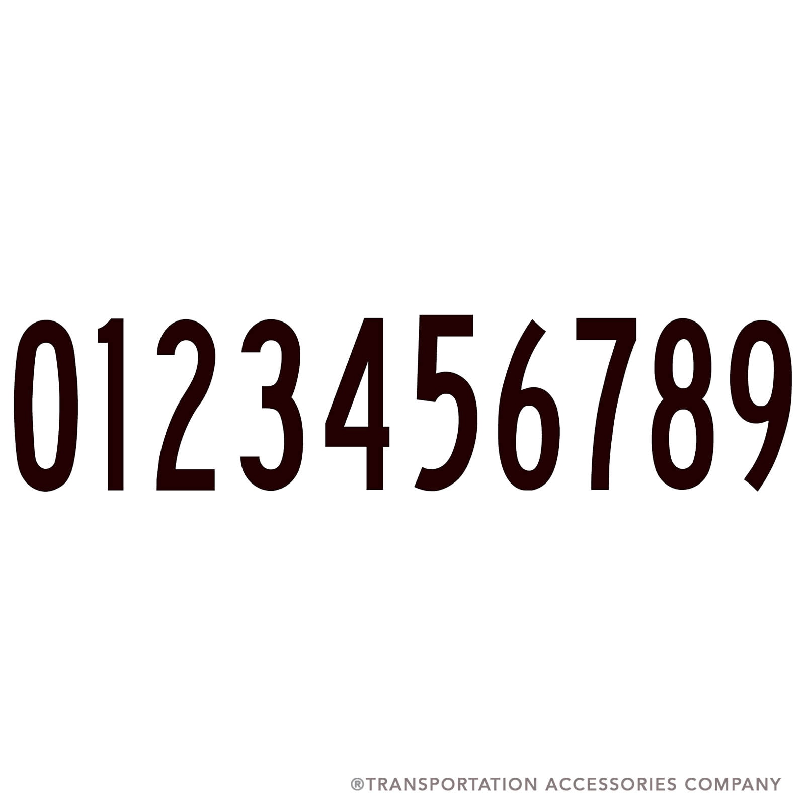 NS6-0-9 Decal Set 6" Numbers 0-9