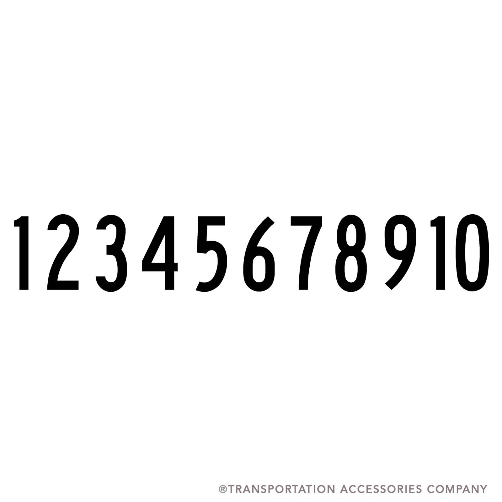 NS6-1-10 Decal Set 6" Numbers 1-10