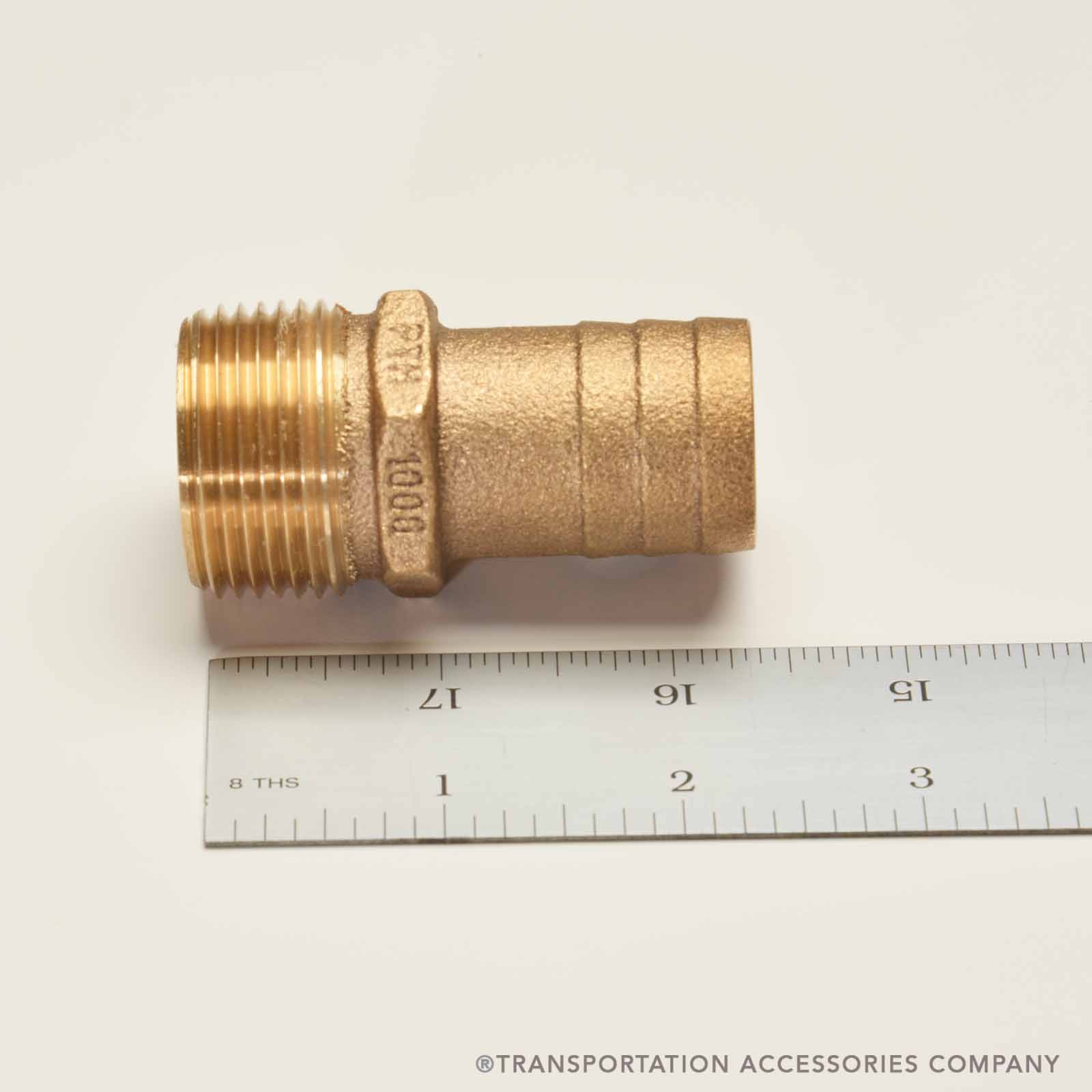 PTH-1000 Brass Adapter 1" NPT to 1" Hose