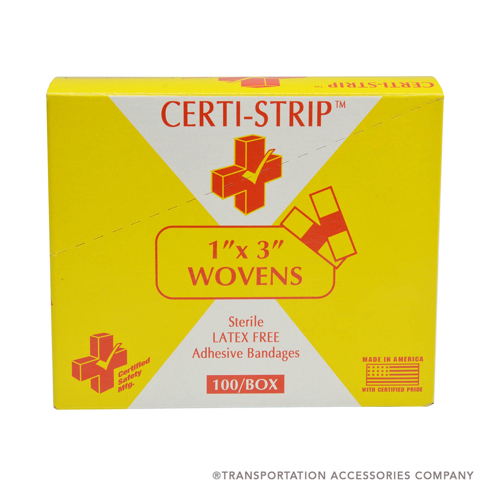 R523-568 1" X 3" Adhesive Fabric Bandages (100/Box)
