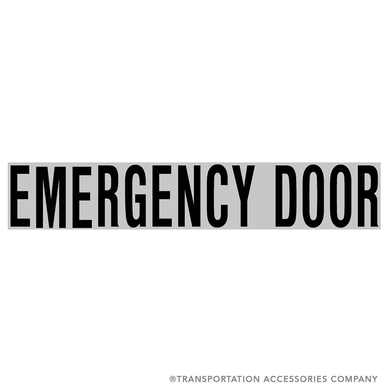 SB-1 Decal 2" "EMERGENCY DOOR" Black on Clear
