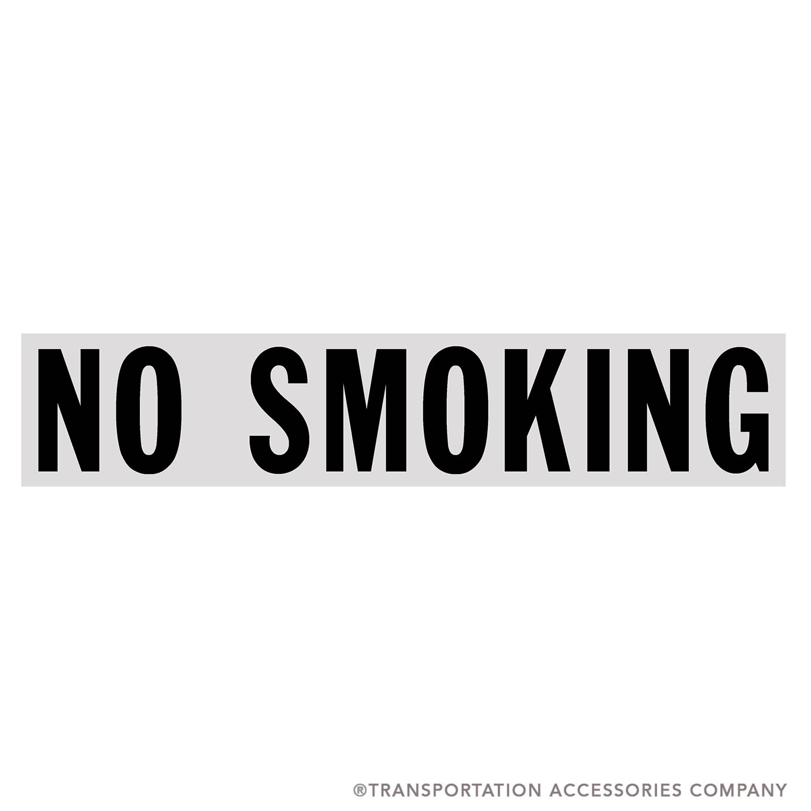 SB-20 Decal 2" "NO SMOKING" Black on Clear