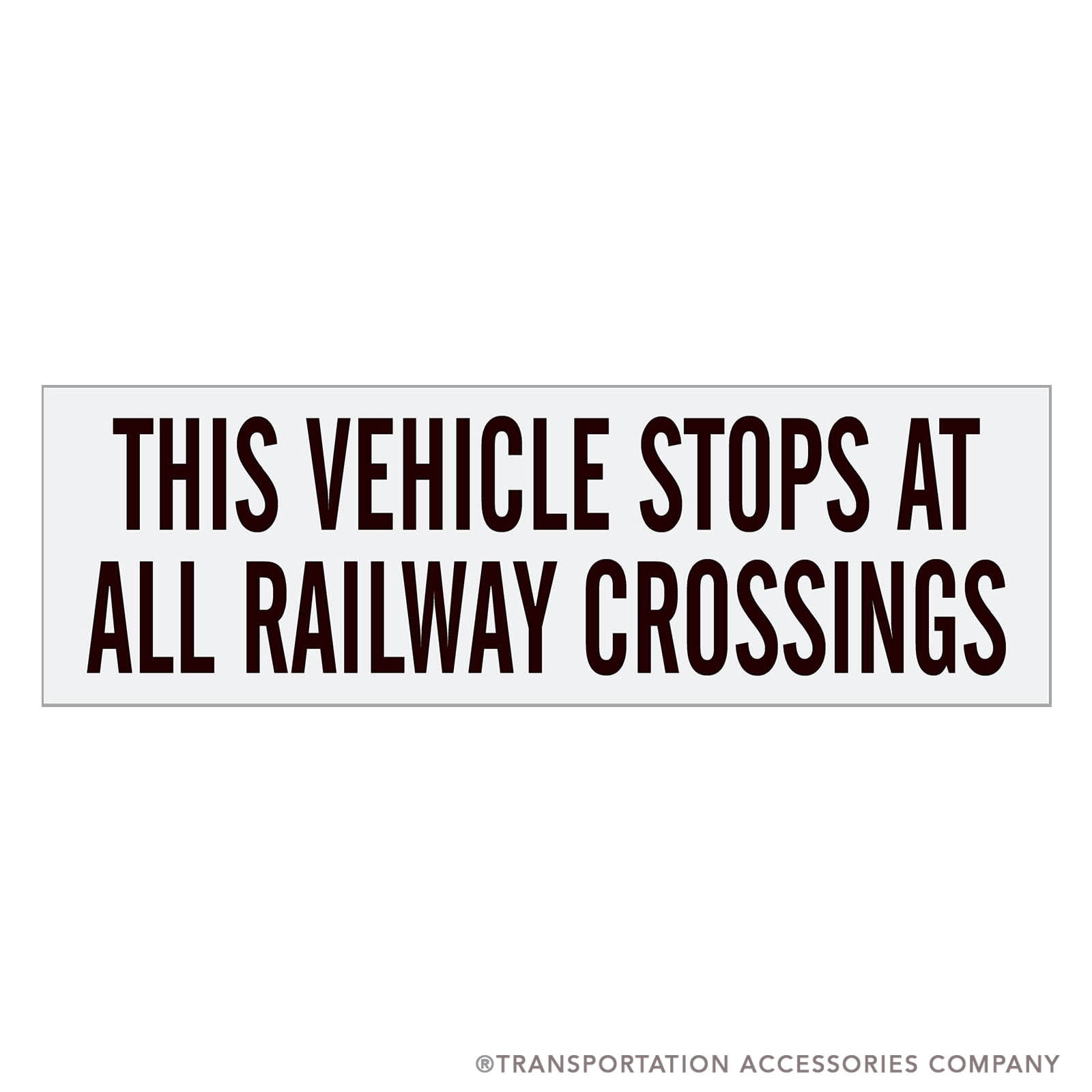 SB-36BW Railway Crossing Decal