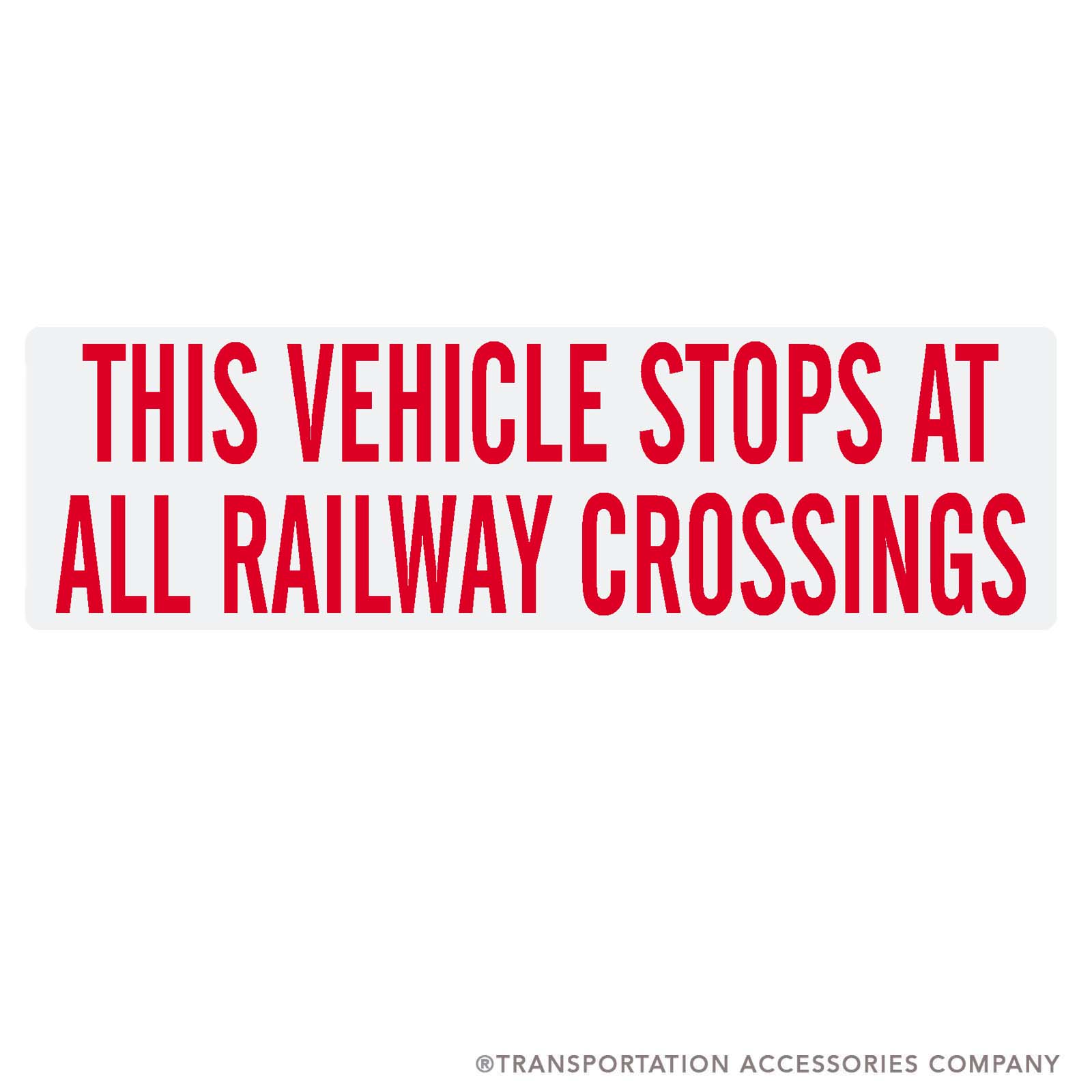 SB-36RW Railroad Crossing Decal