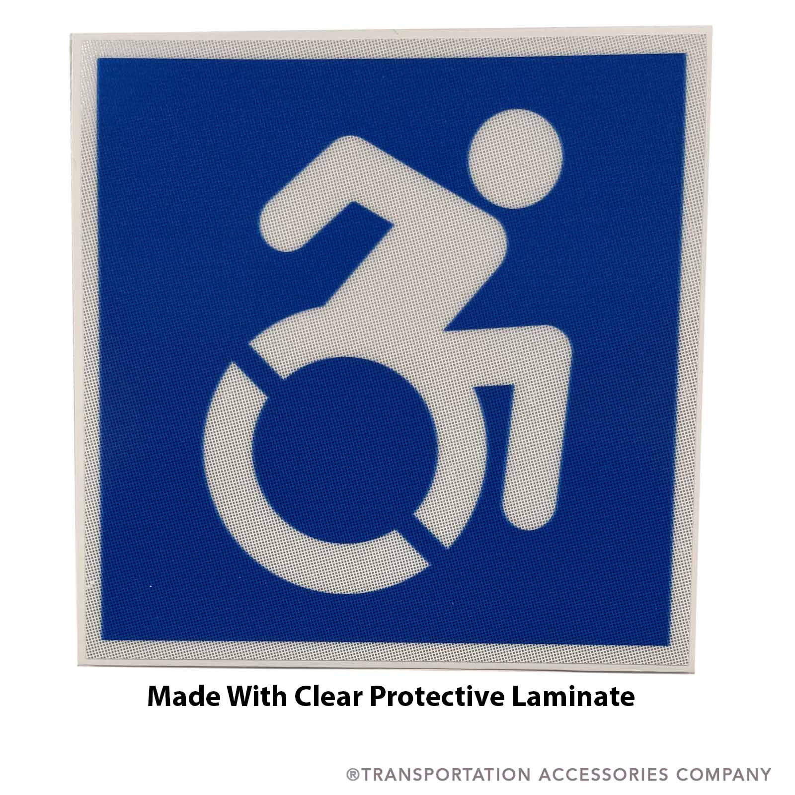 SB-38A Reflective Accessible Icon Decal 6" X 6"